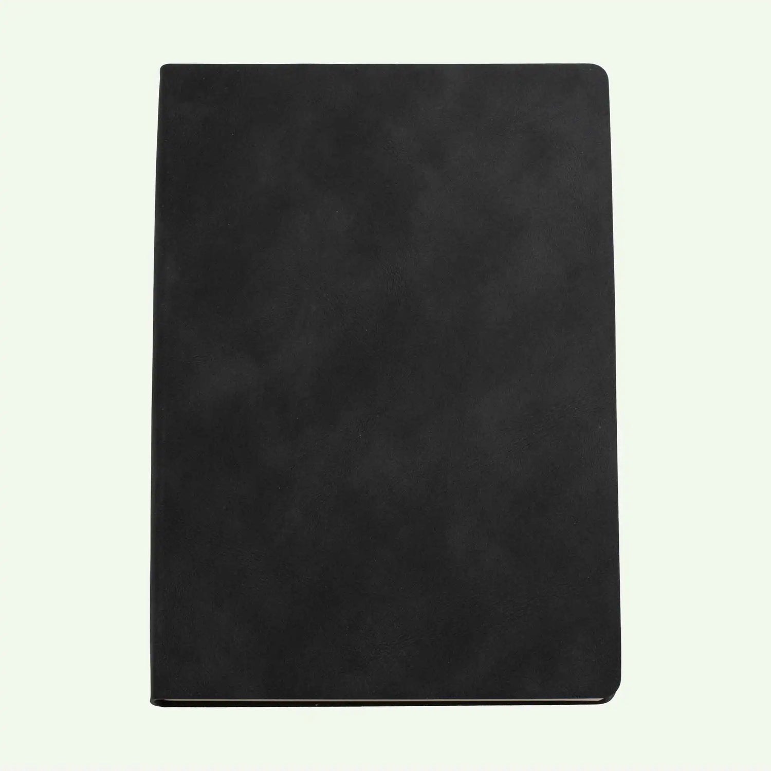 Black Soft Cover Notebook A5, Lined Suede Finish Journal for Work, Notes and Meetings