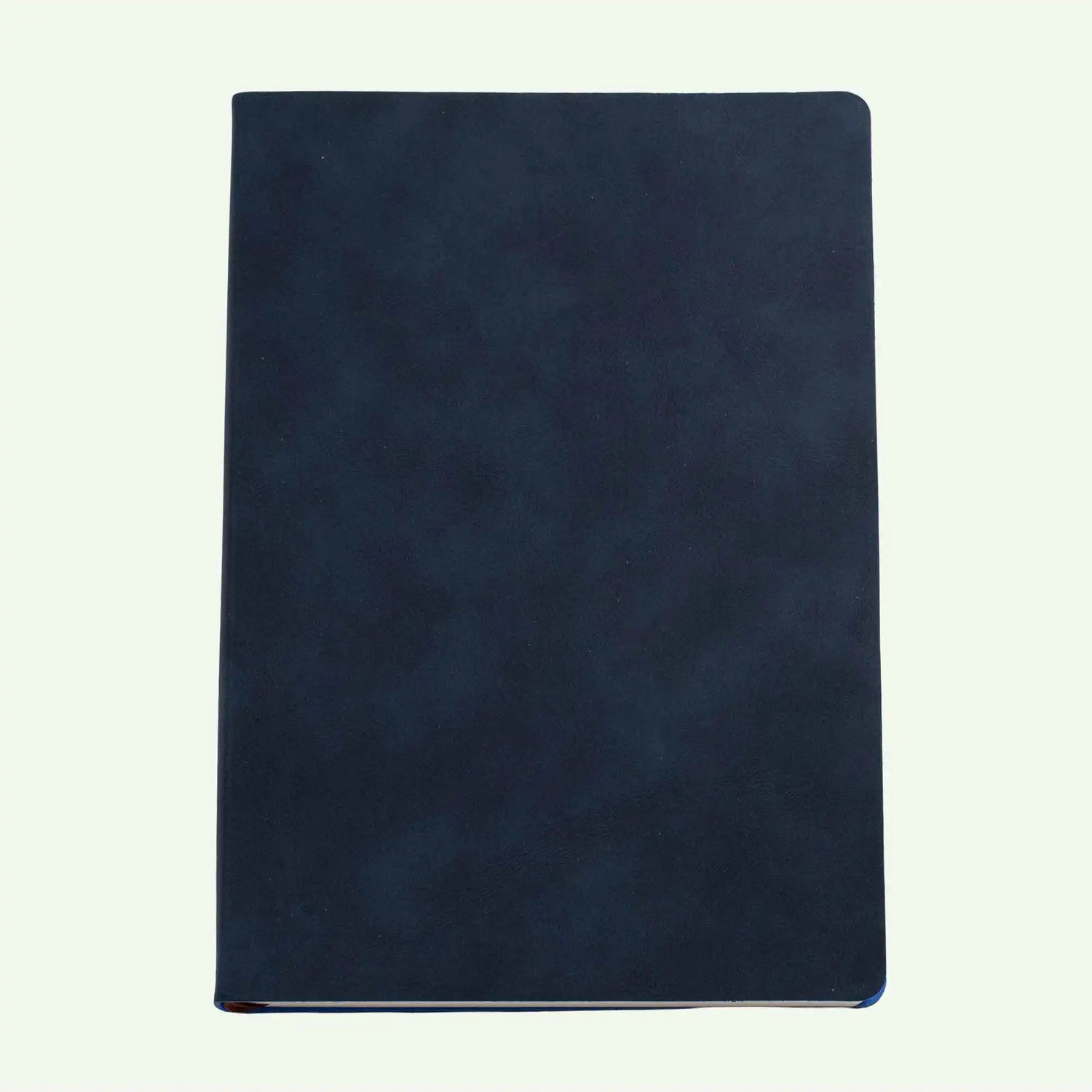 Navy-Blue Soft Cover Notebook A5, Lined Suede Finish Journal for Work