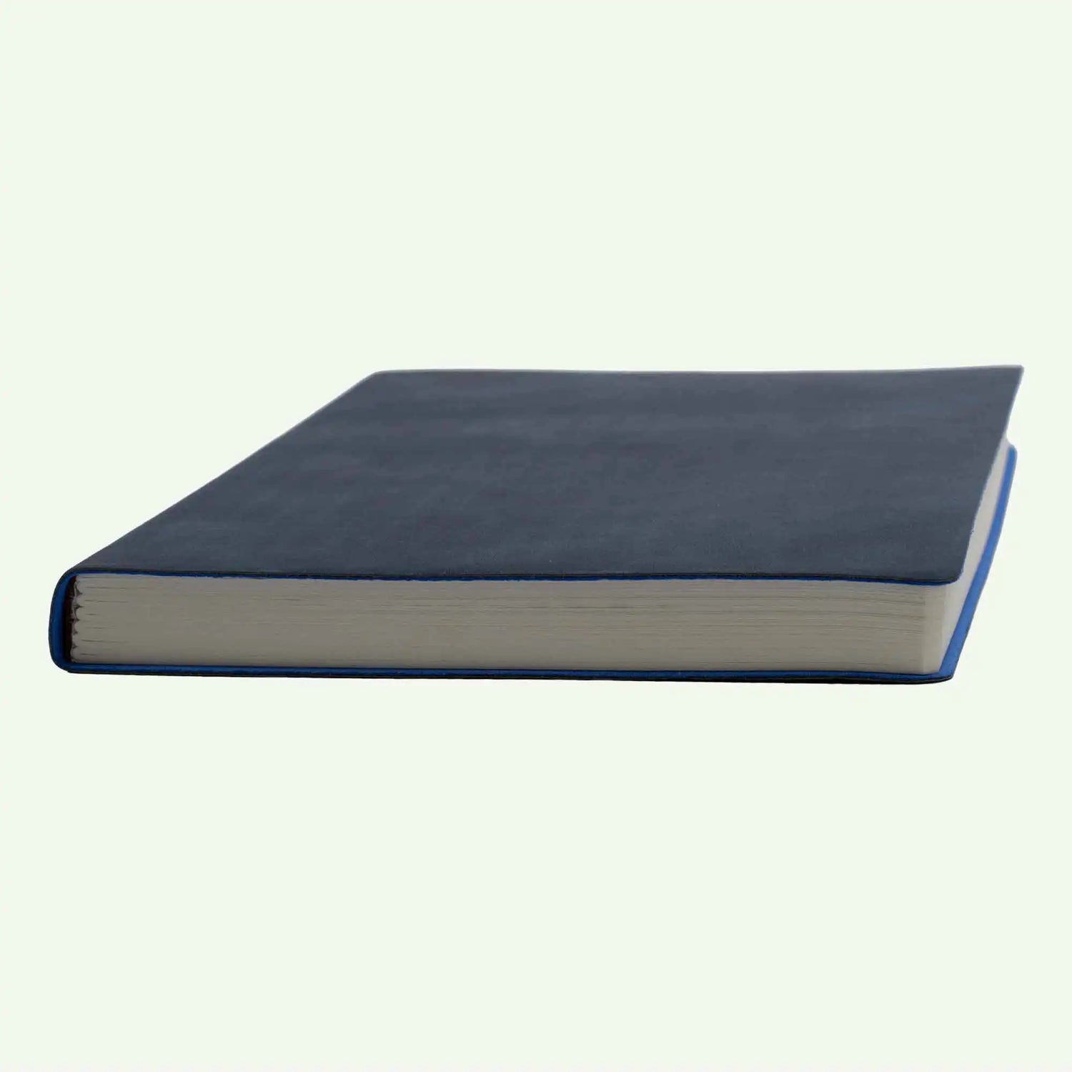 Navy-Blue Soft Cover Notebook A5, Lined Suede Finish Journal for Work