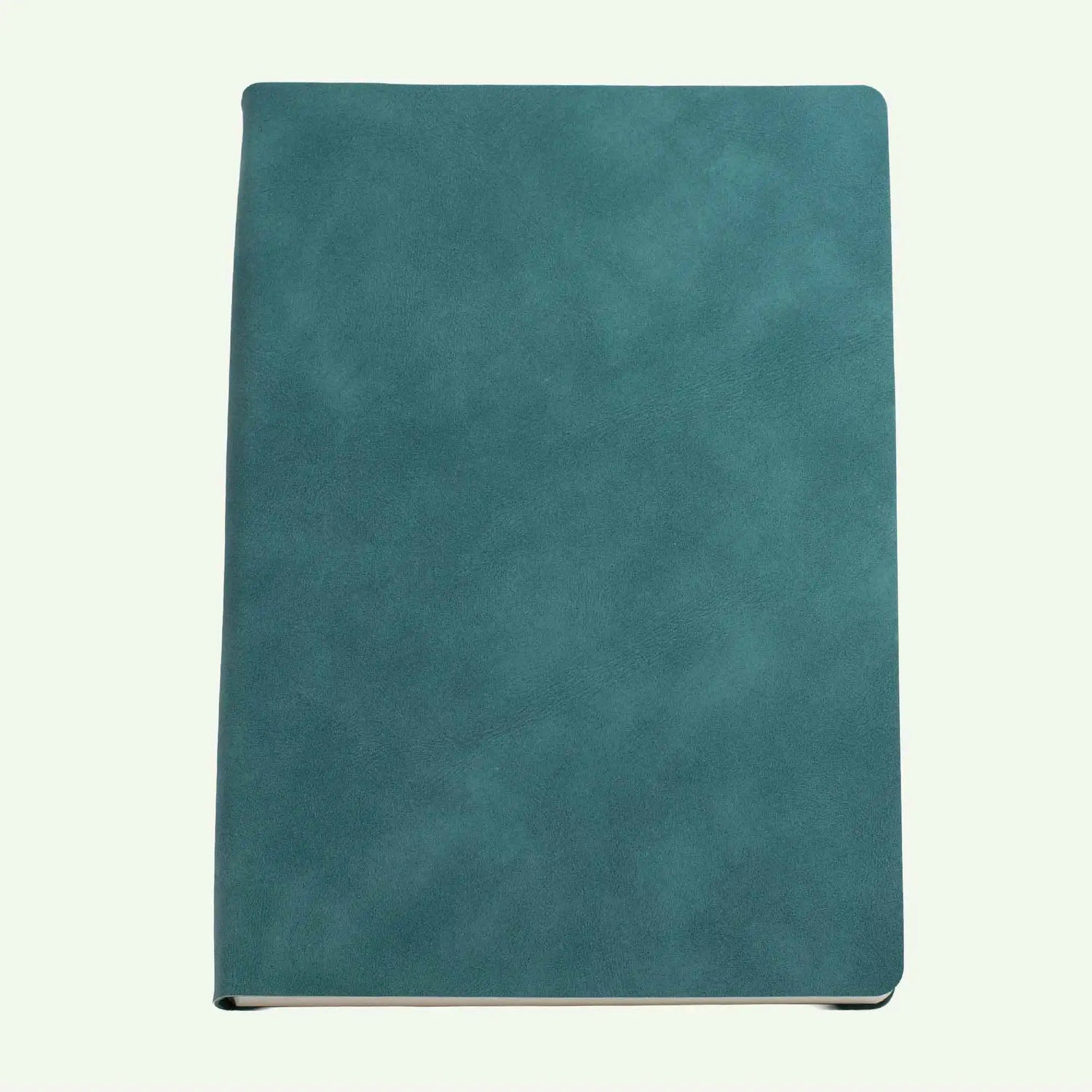 Teal Soft Cover Notebook A5, Lined Suede Finish Journal for Daily Notes and Wellbeing