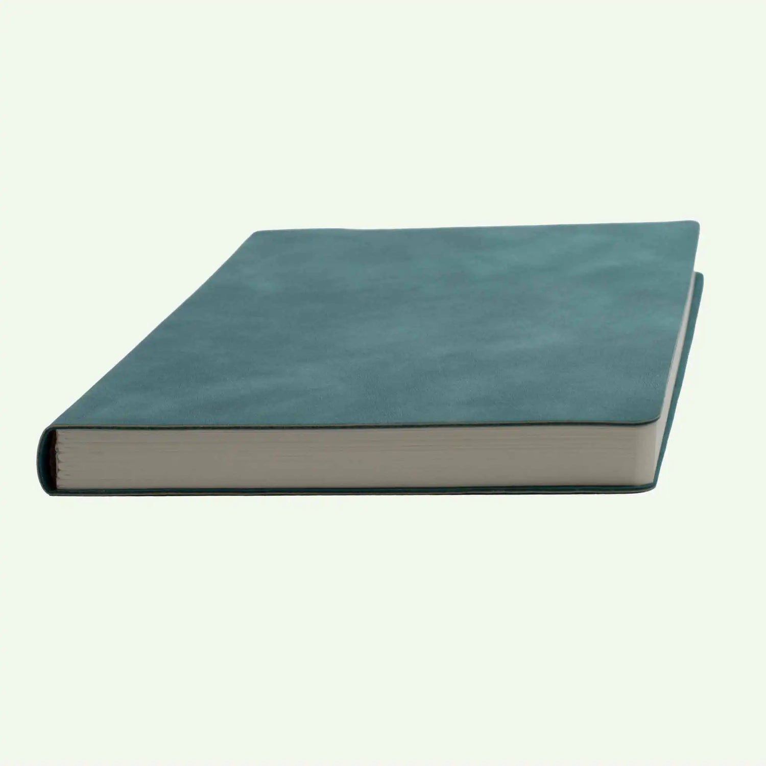 Teal Soft Cover Notebook A5, Lined Suede Finish Journal for Daily Notes and Wellbeing