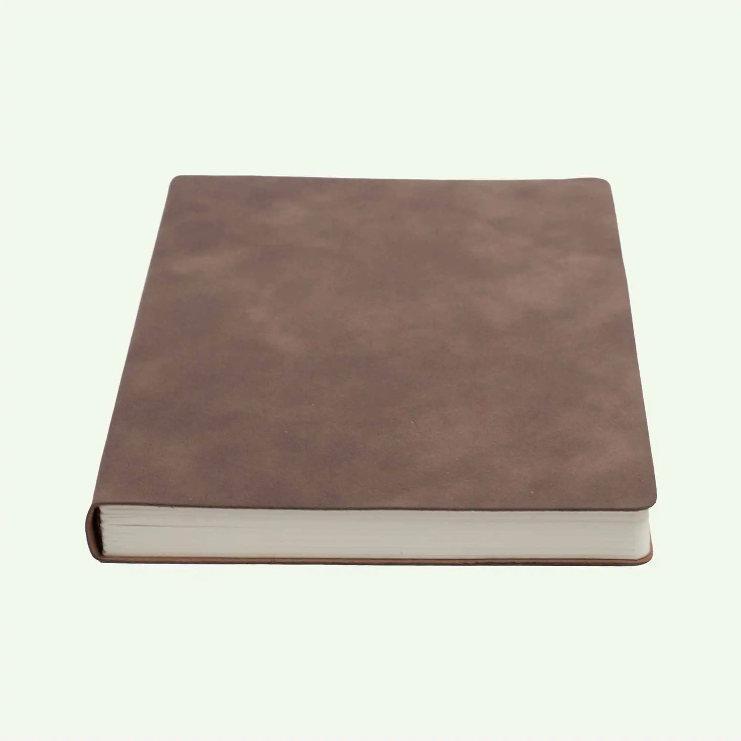 Brown Soft Cover Notebook A5, Lined Suede Finish Journal for Work, Notes and Wellbeing