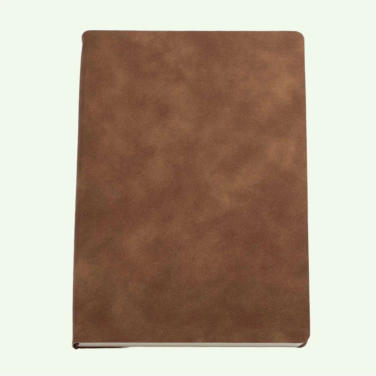 Light Brown Soft Cover Notebook A5, Lined Suede Finish Journal for Notes and Journaling
