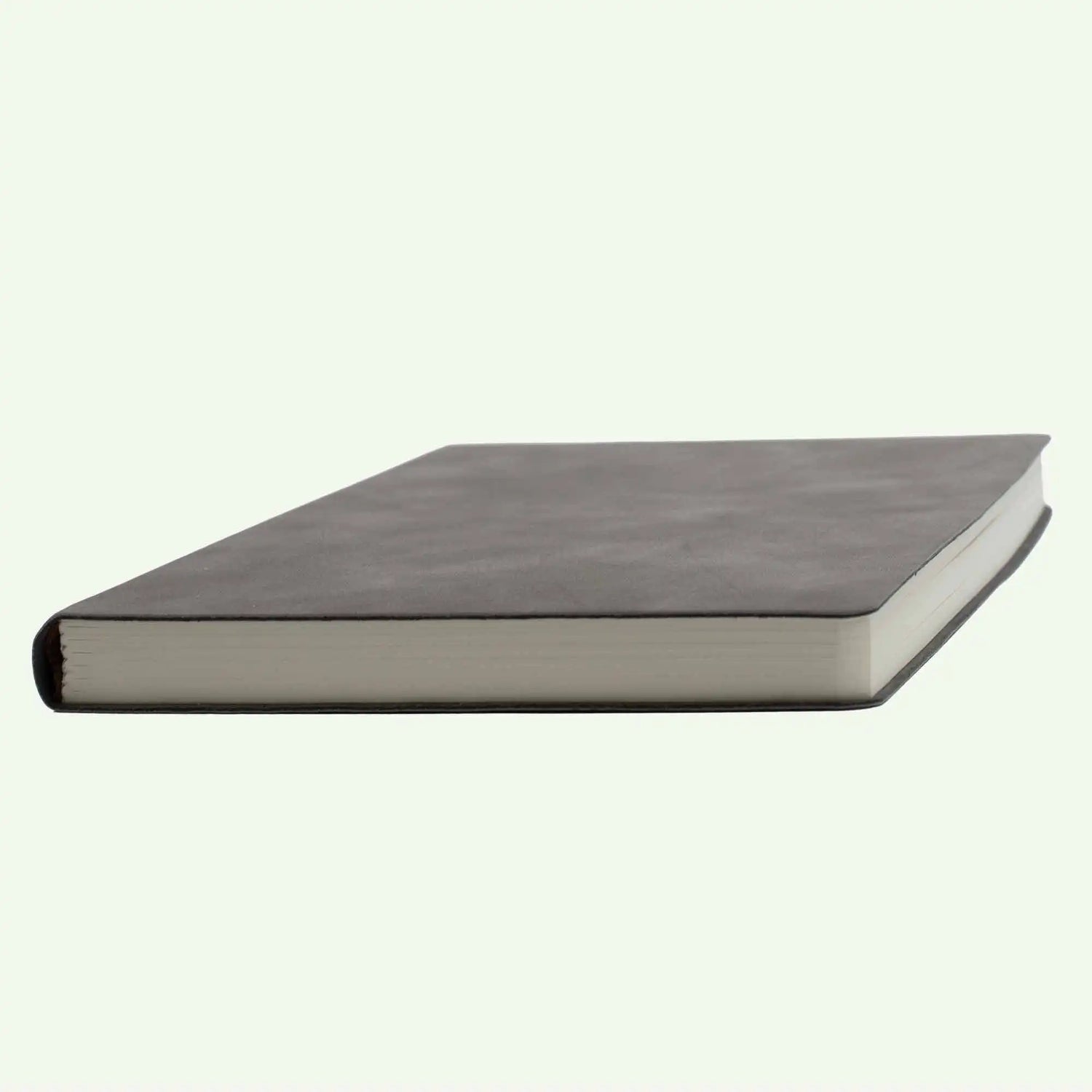 Grey Soft Cover Notebook A5, Lined Suede Finish Journal for Daily Notes