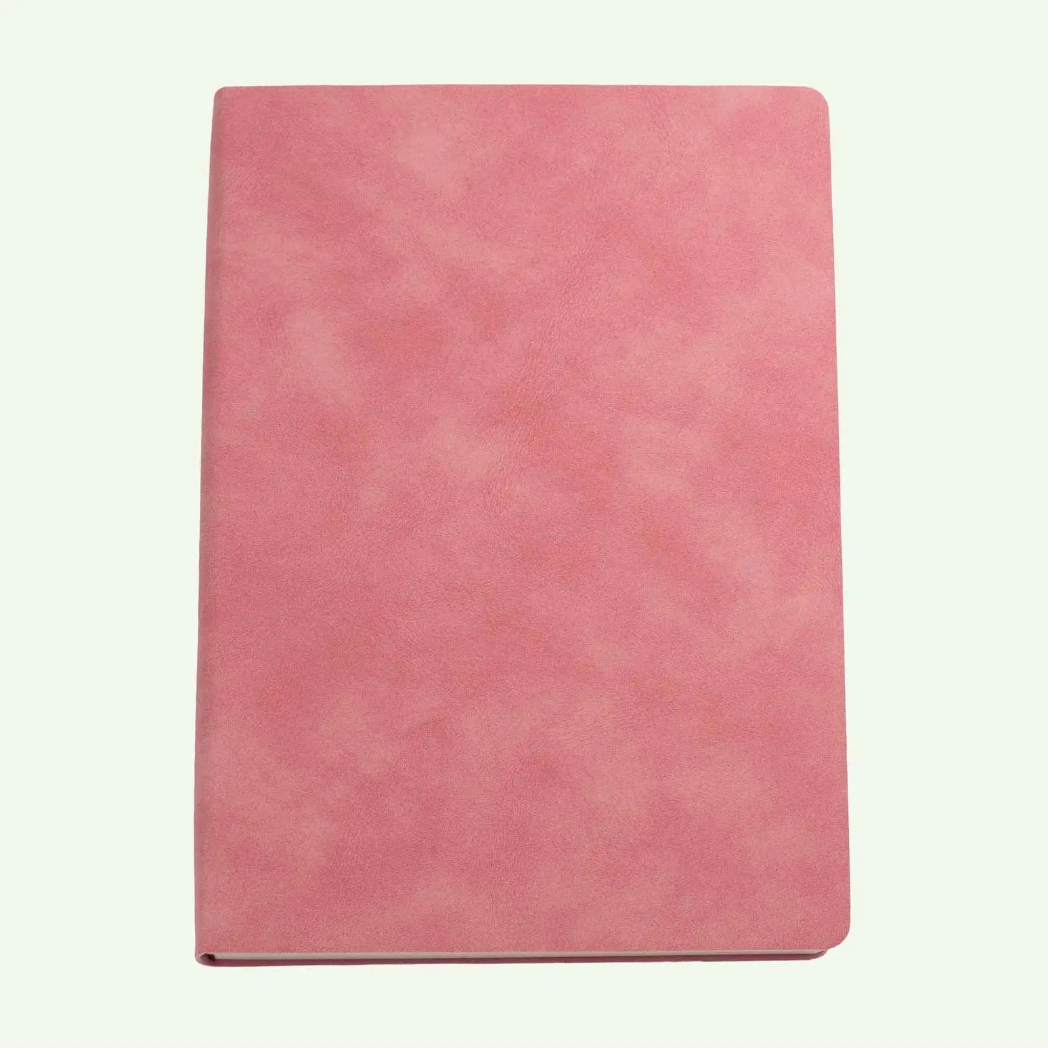 Pale Pink Soft Cover Notebook A5, Lined Suede Finish Journal for Notes and Wellbeing