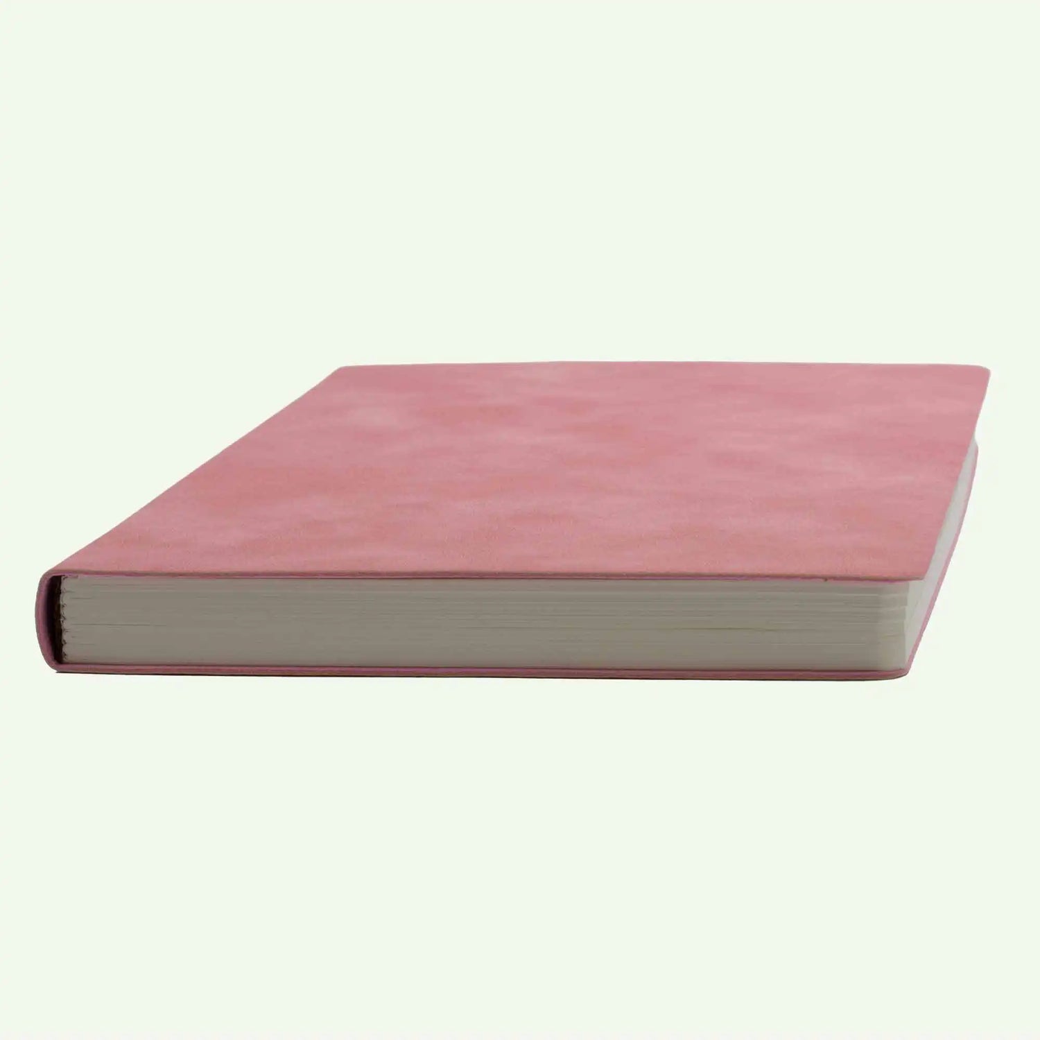 Pale Pink Soft Cover Notebook A5, Lined Suede Finish Journal for Notes and Wellbeing