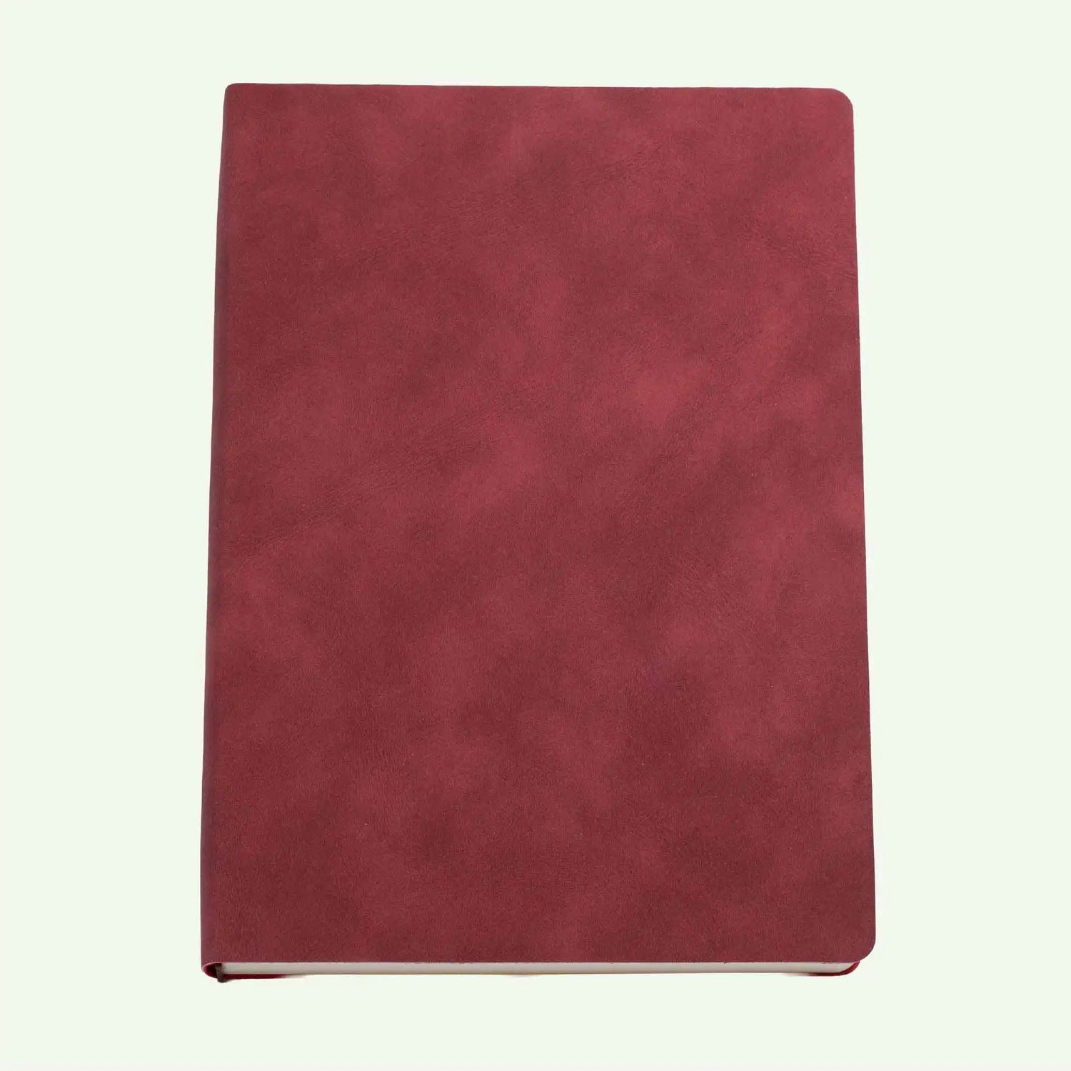 Red Soft Cover Notebook A5, Lined Suede Finish Journal for Daily Notes, Work and Gifts