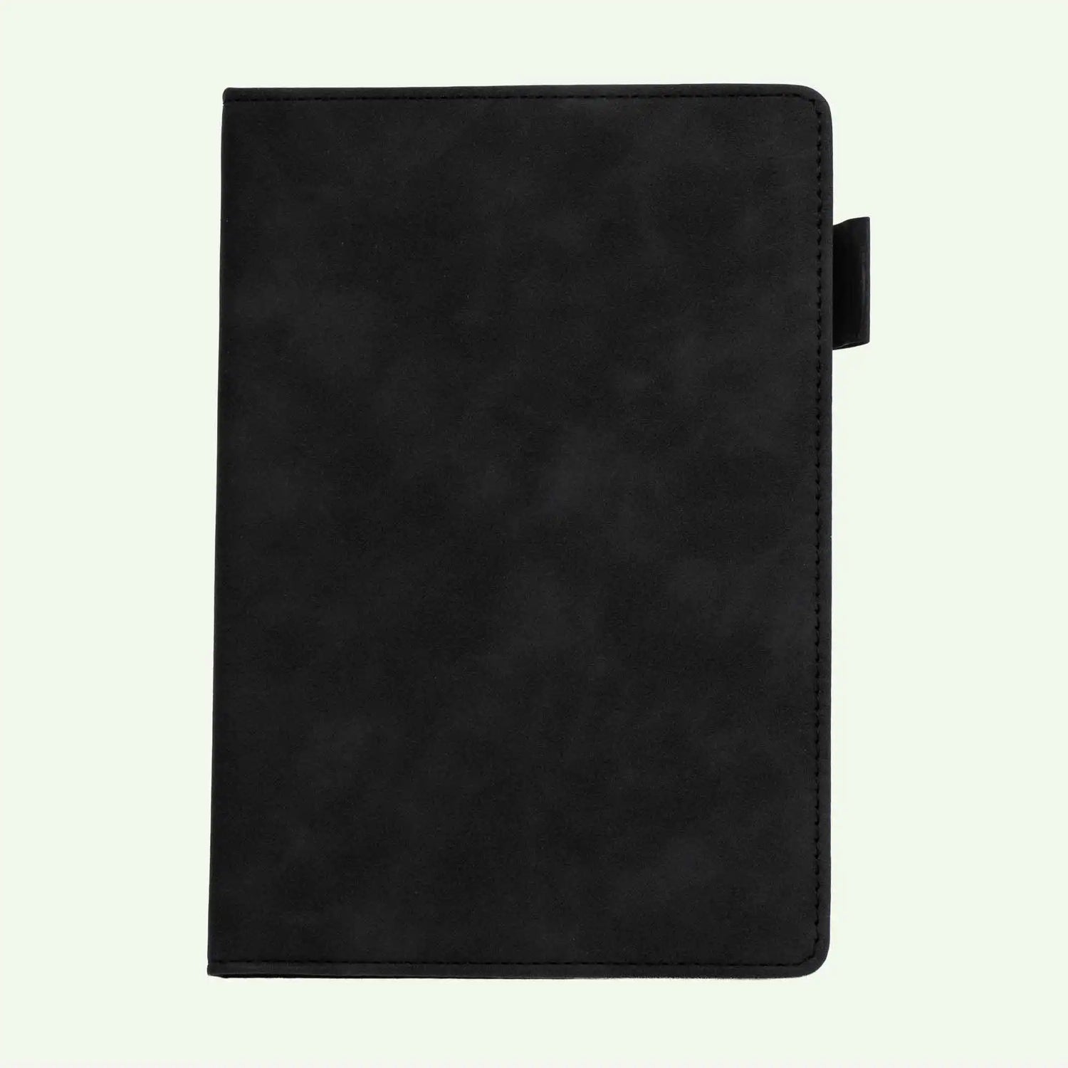 Black A5 Notebook, Luxury Suede Hardcover Journal, 240 Lined Pages,