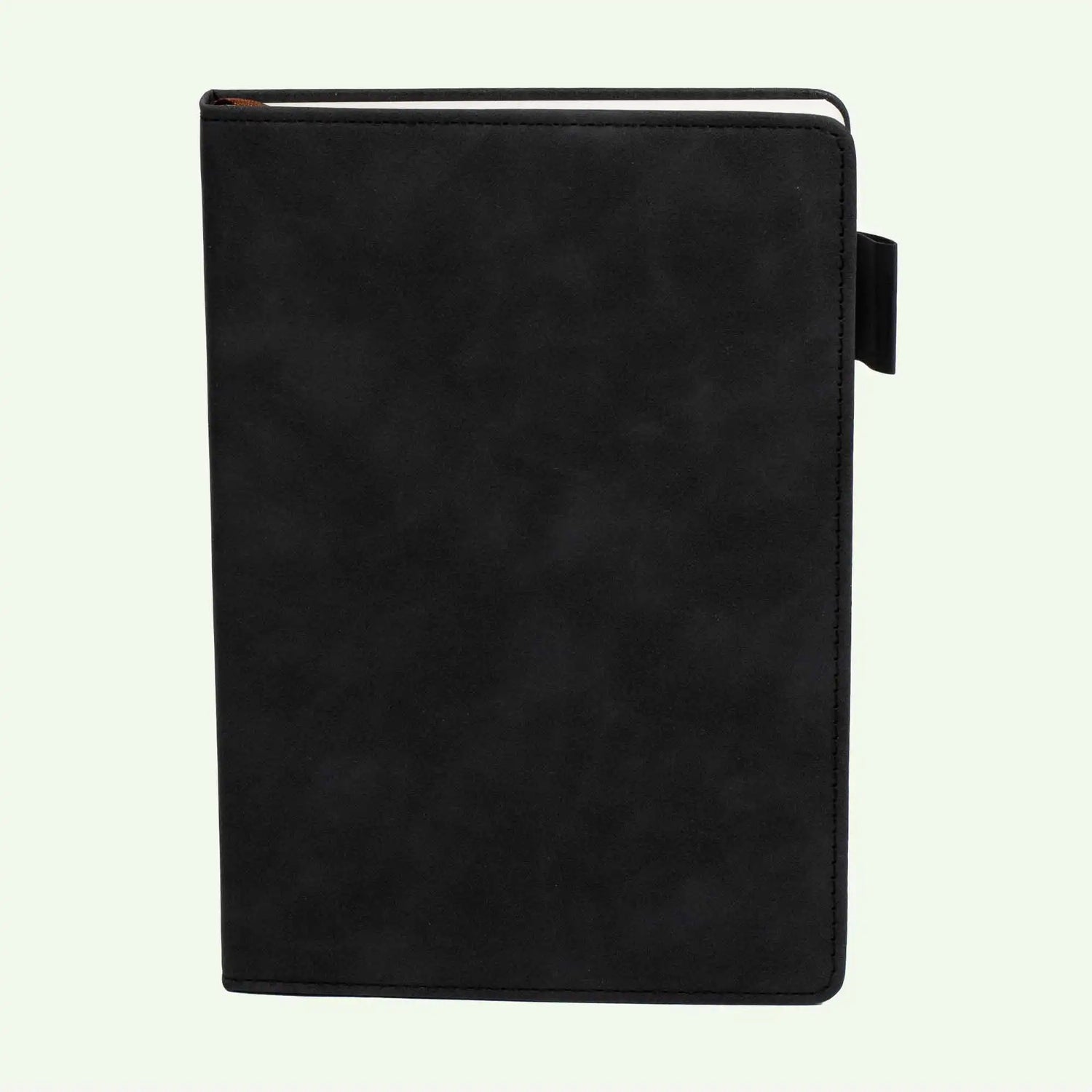 Black A5 Notebook, Luxury Suede Hardcover Journal, 240 Lined Pages,