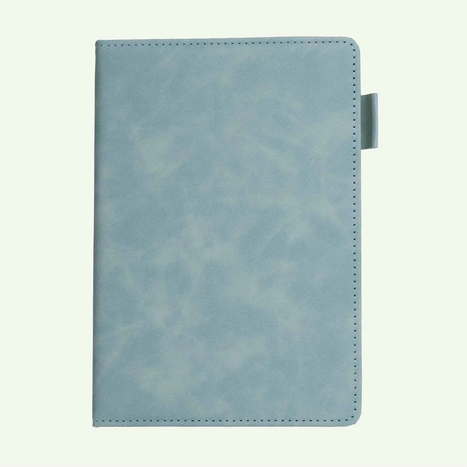 Light blue A5 suede hardcover notebook with 240 lined pages for daily journaling and study notes