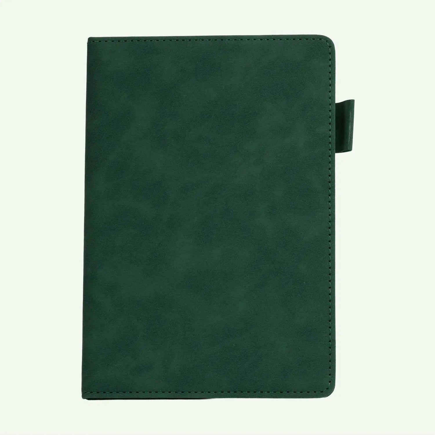 Green A5 Notebook, Luxury Suede Hardcover Journal, 240 Lined Pages