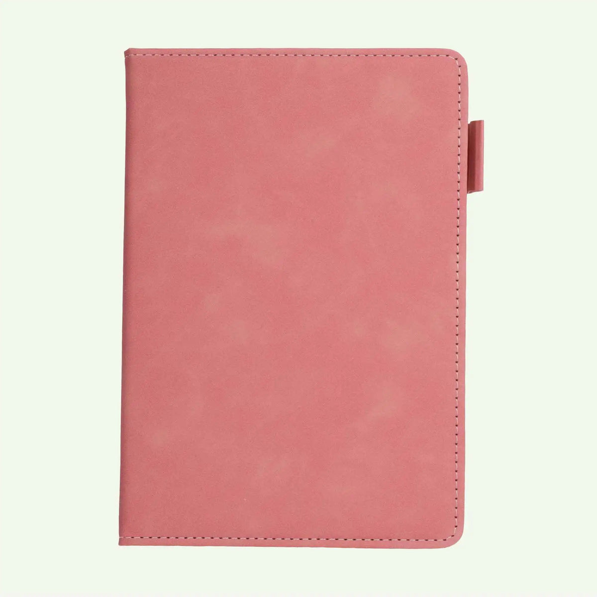 Pale Pink A5 suede hardcover notebook with lined pages for office notes, study planning and journaling.