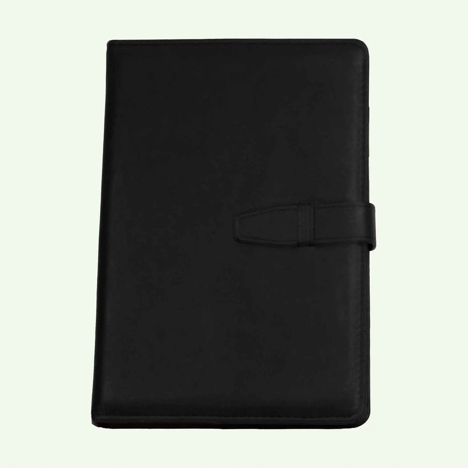 A5 Black Refillable Hardcover Notebook with Smart Closure