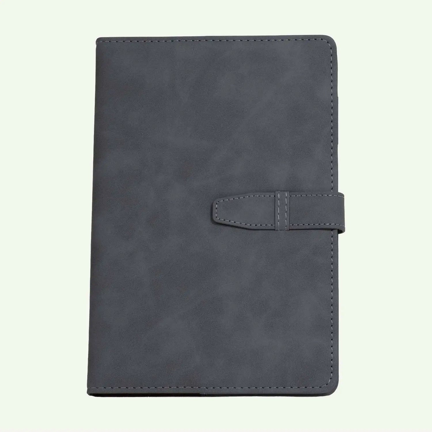 A5 Grey Refillable Hardcover Notebook with Smart Closure
