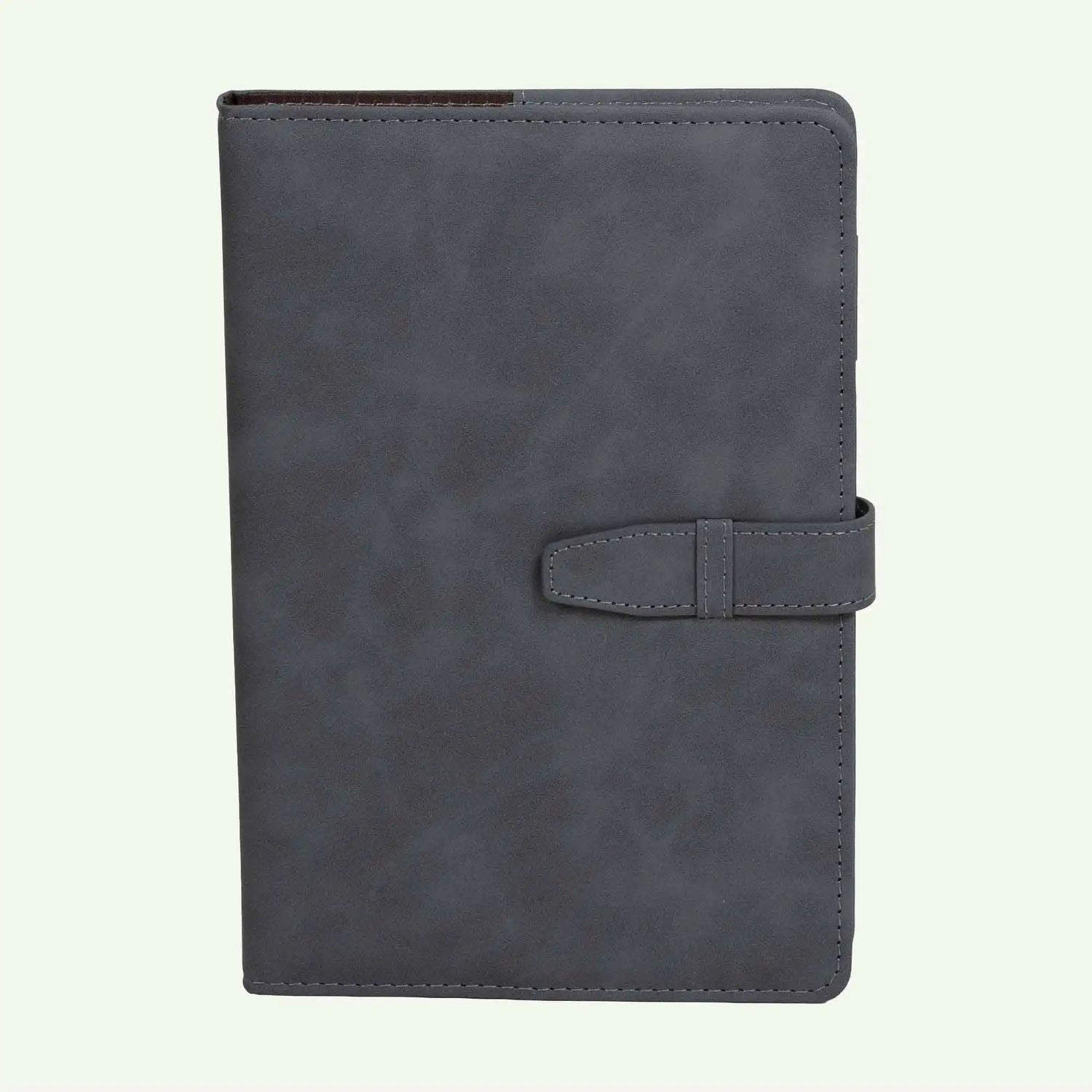 A5 Grey Refillable Hardcover Notebook with Smart Closure