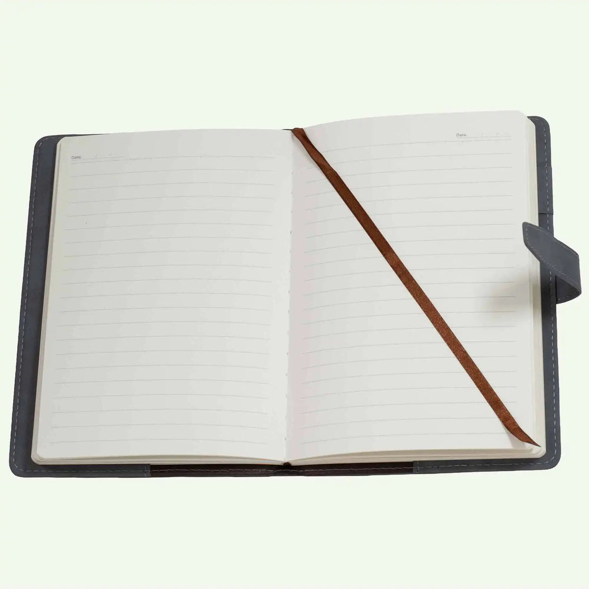 Grey A5 notebook with removable 240-page lined insert