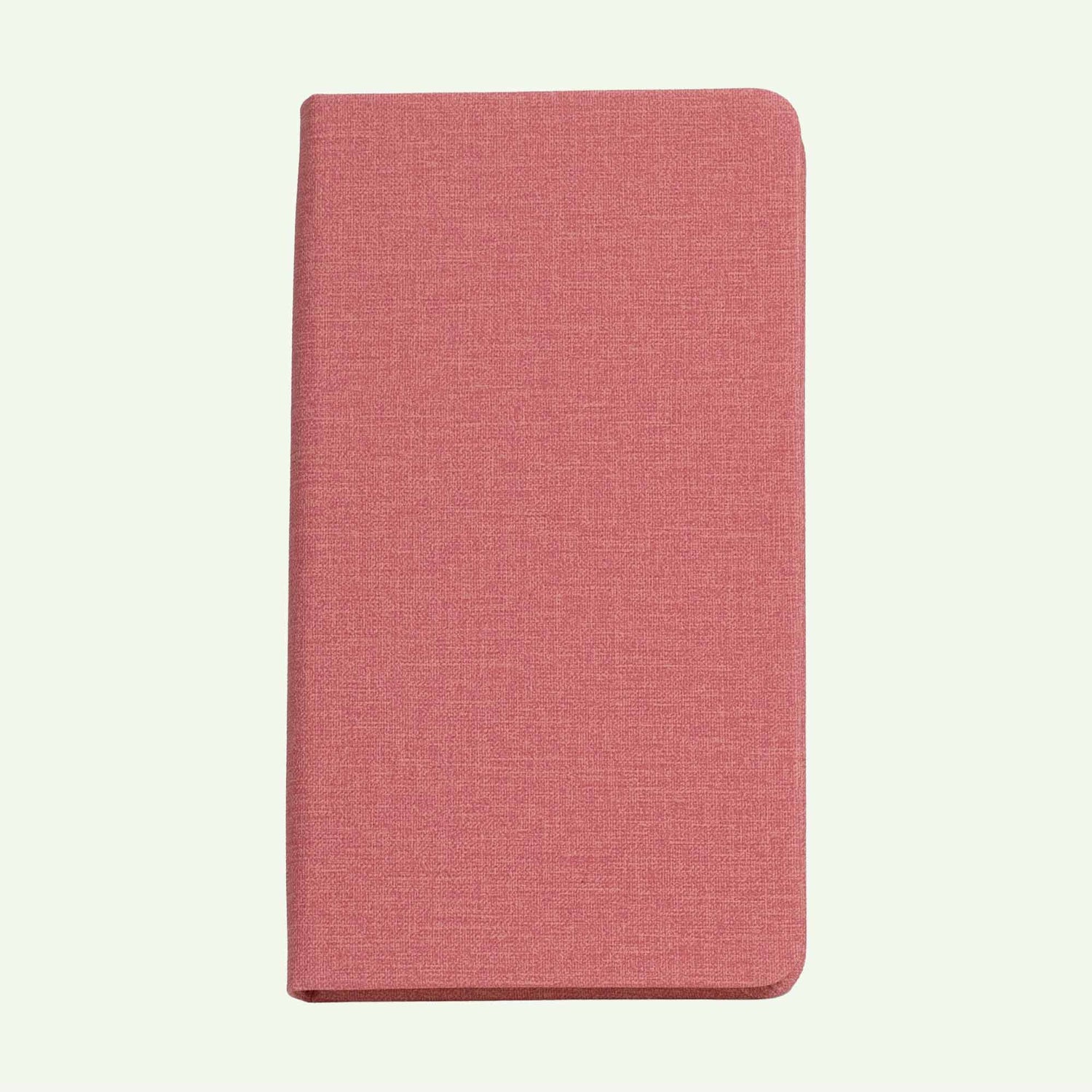 Pink Hardcover Notebook A6, Lined Linen Look Journal
