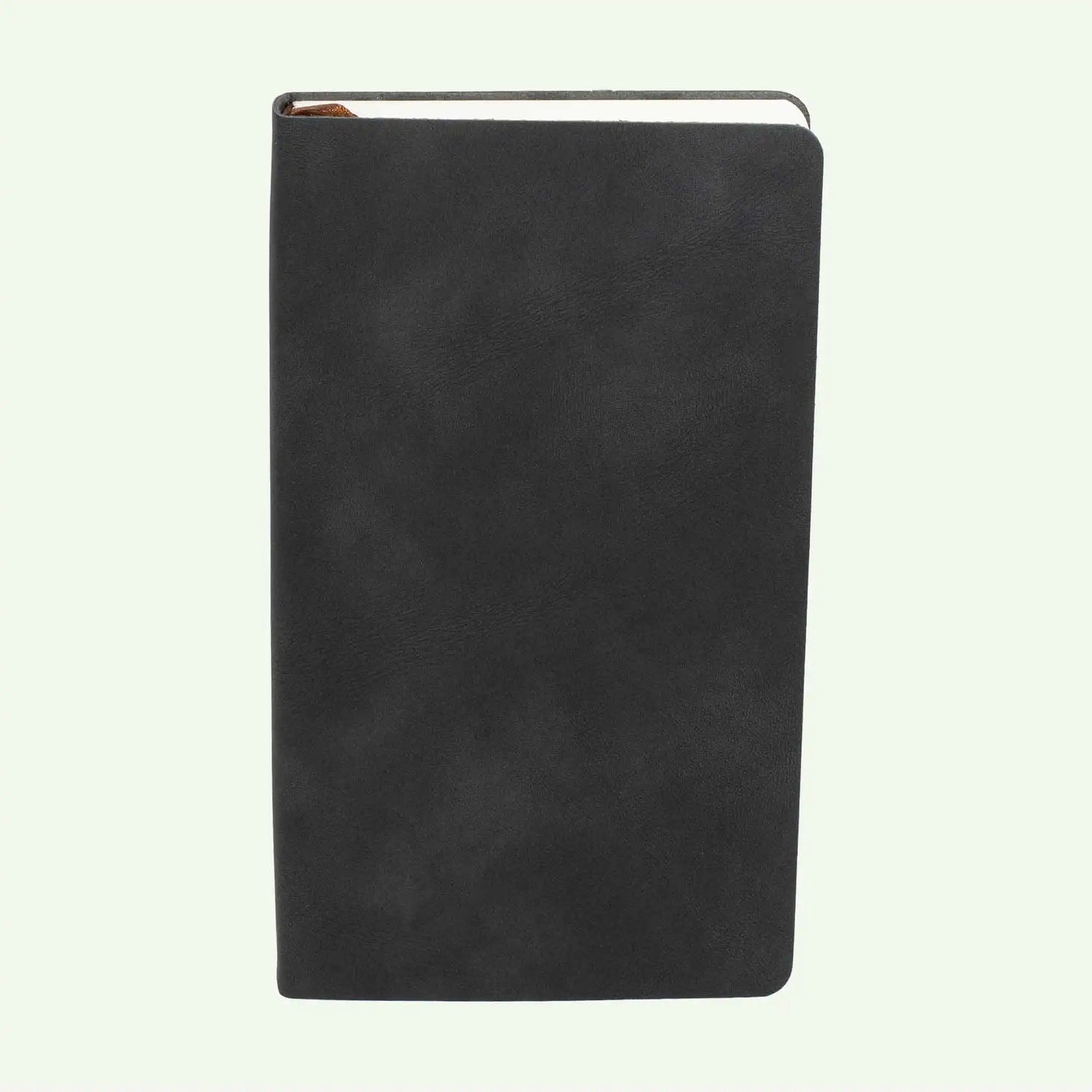 Black Soft Cover Notebook A6, Lined Suede Finish Journal for Work