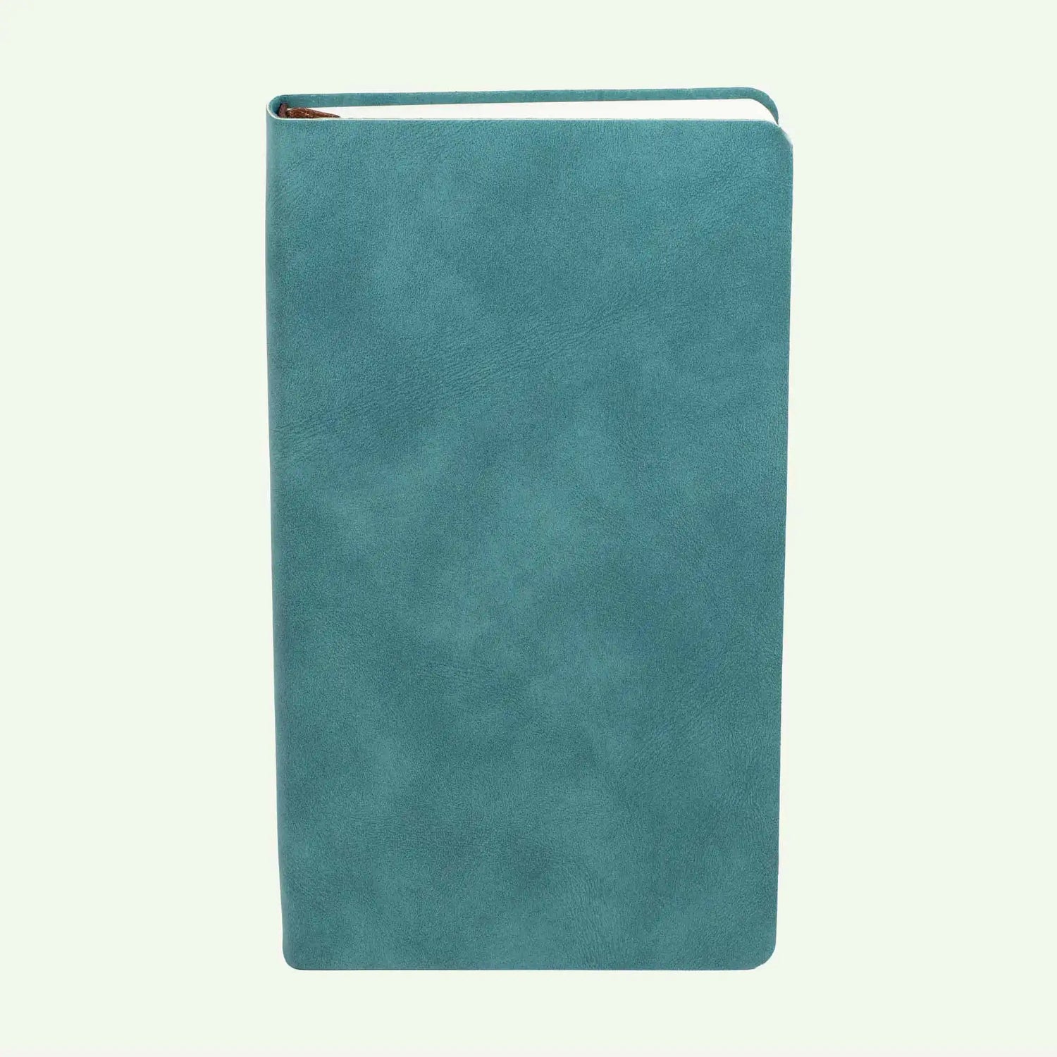 Teal Soft Cover Notebook A5, Lined Suede Finish Journal for Daily Notes and Wellbeing