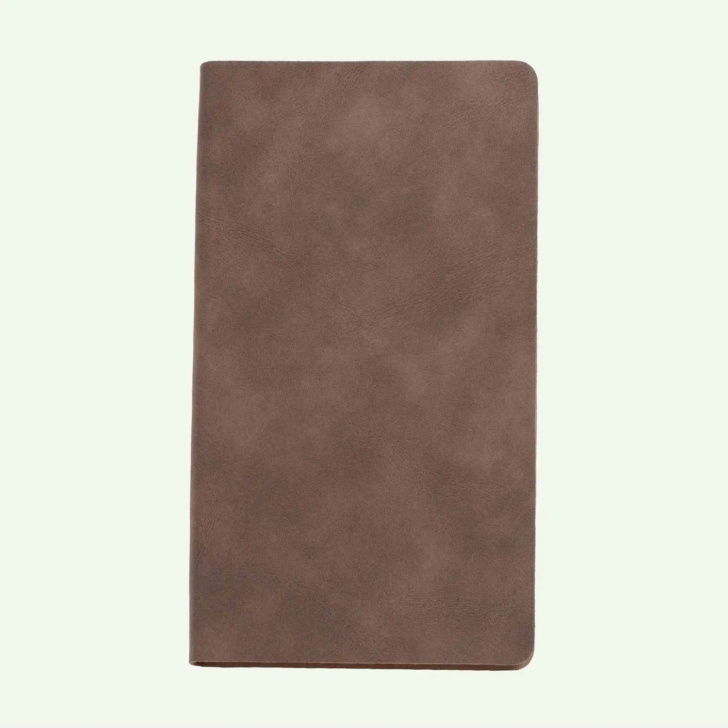 Brown Soft Cover Notebook A6, Lined Suede Finish Journal for Work, Notes and Wellbeing