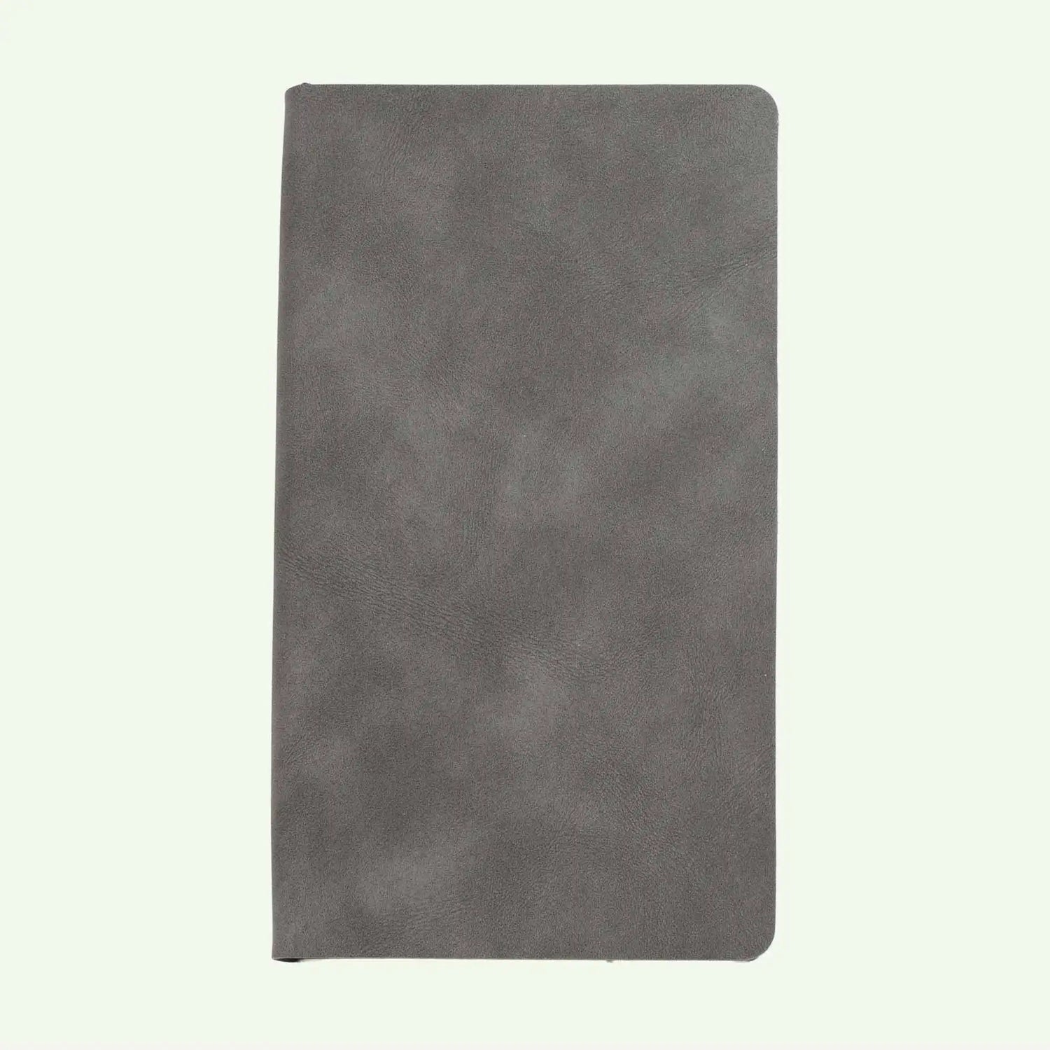 Grey Soft Cover Notebook A6, Lined Suede Finish Journal for Daily Notes