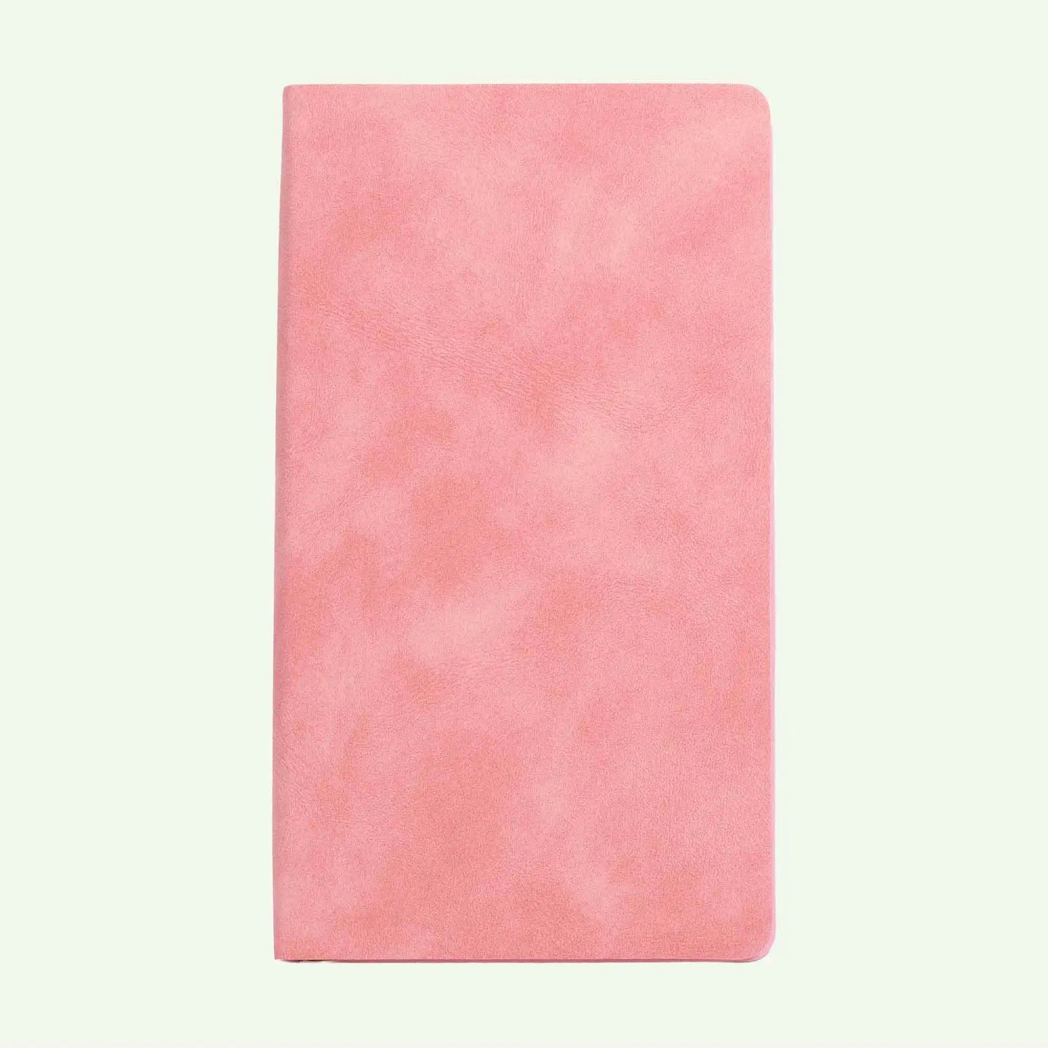 Pale Pink Soft Cover Notebook A6, Lined Suede Finish Journal for Notes