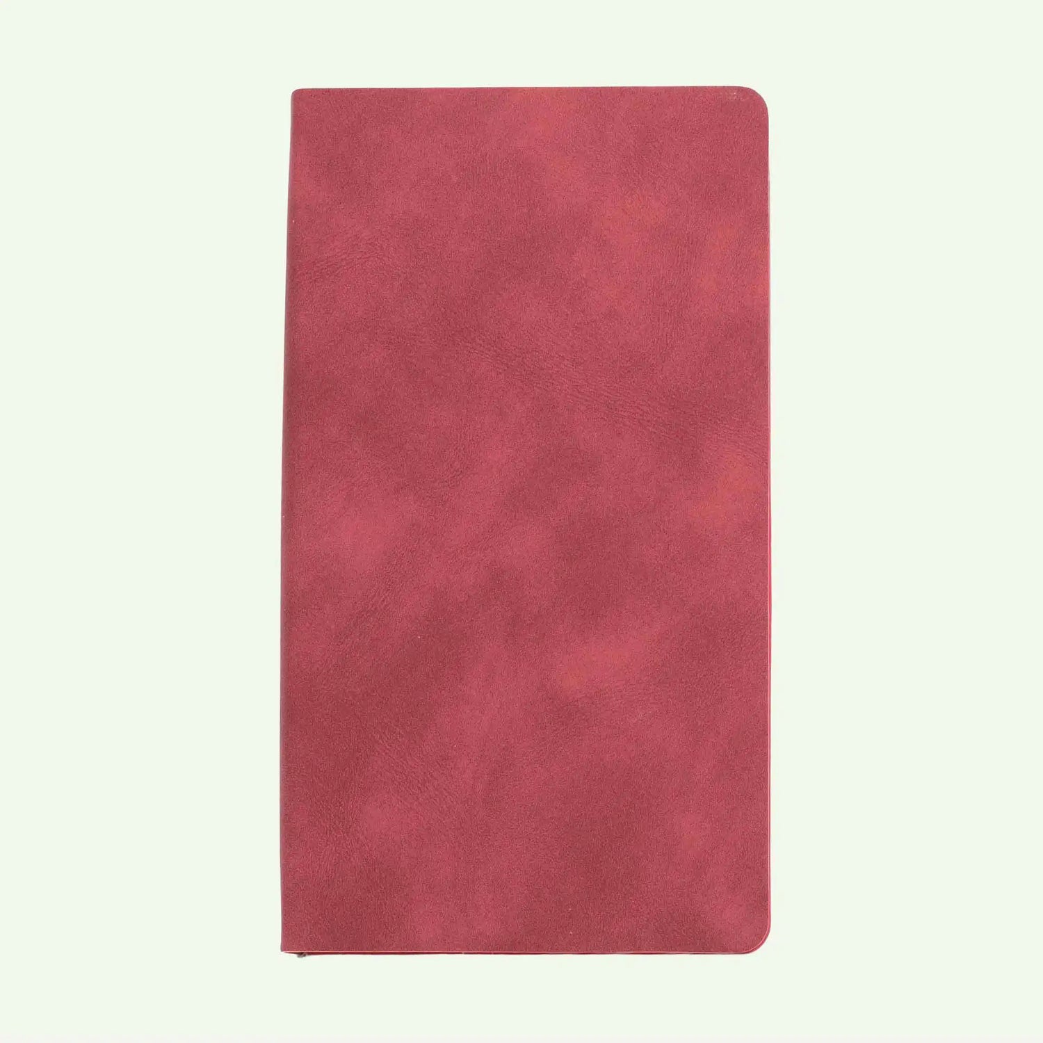 Red Soft Cover Notebook A6, Lined Suede Finish Journal for Daily Notes