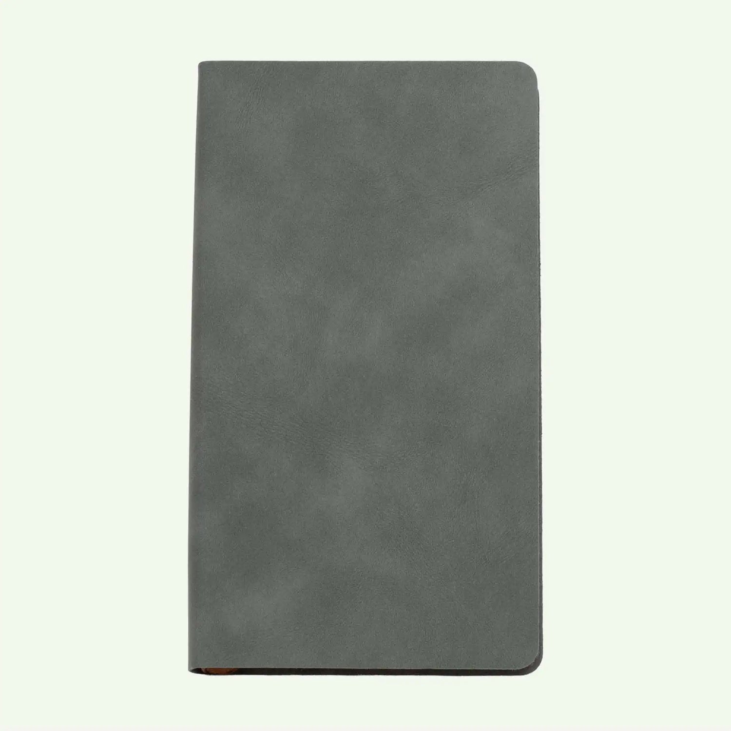Graphite Green Soft Cover Notebook A6, Lined Suede Finish Journal for Work