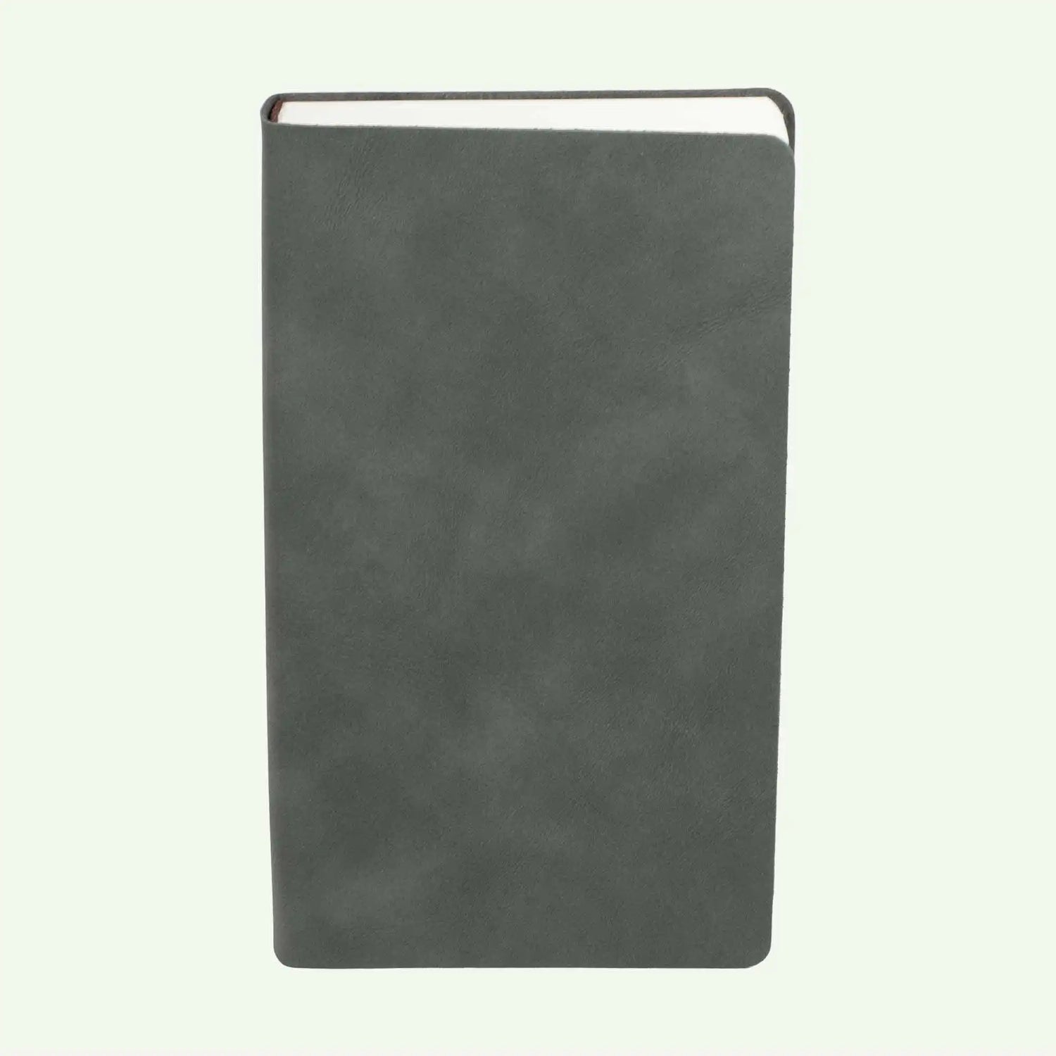 Graphite Green Soft Cover Notebook A6, Lined Suede Finish Journal for Work