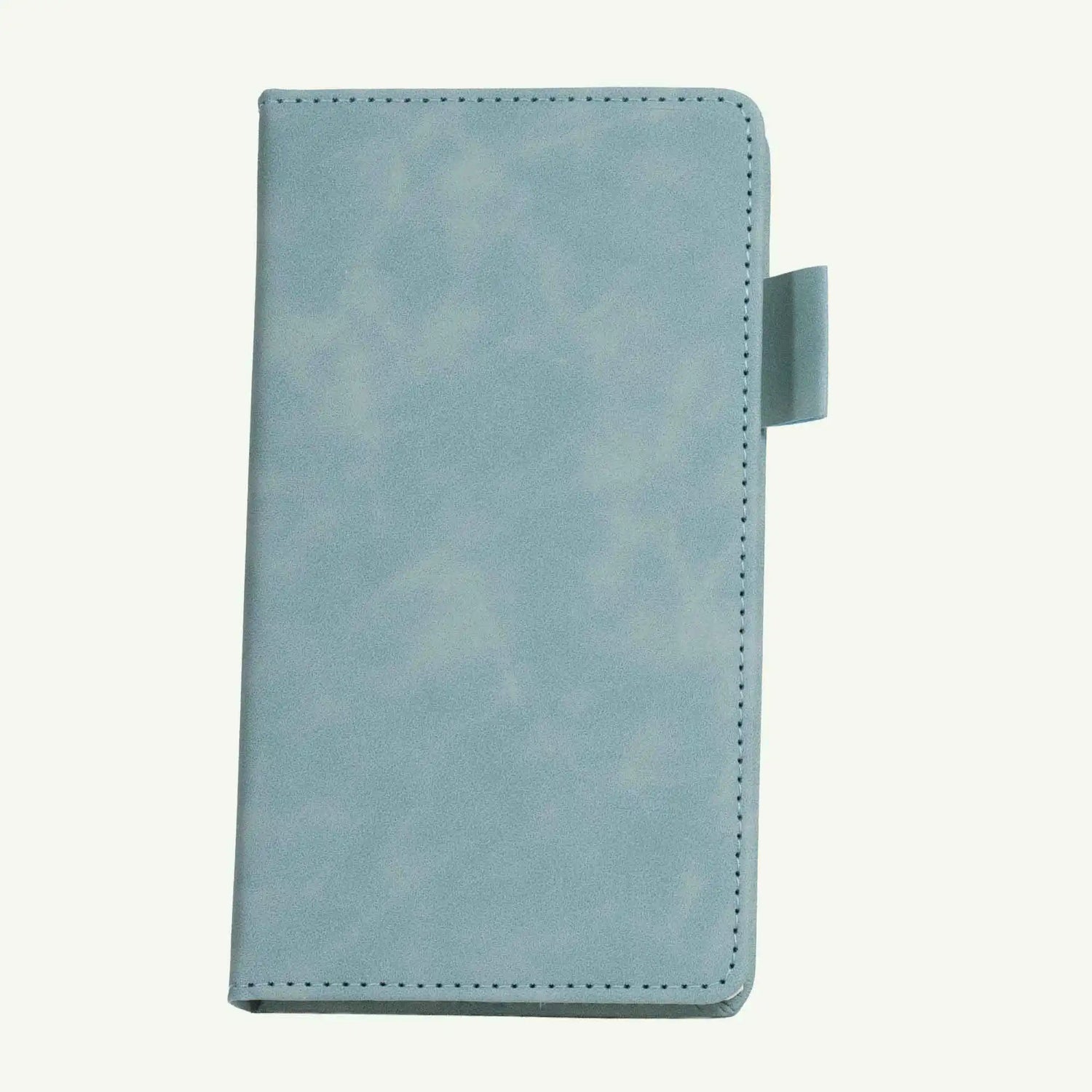 Blue Light A6 Notebook, Luxury Suede Hardcover Journal, 240 Lined Pages
