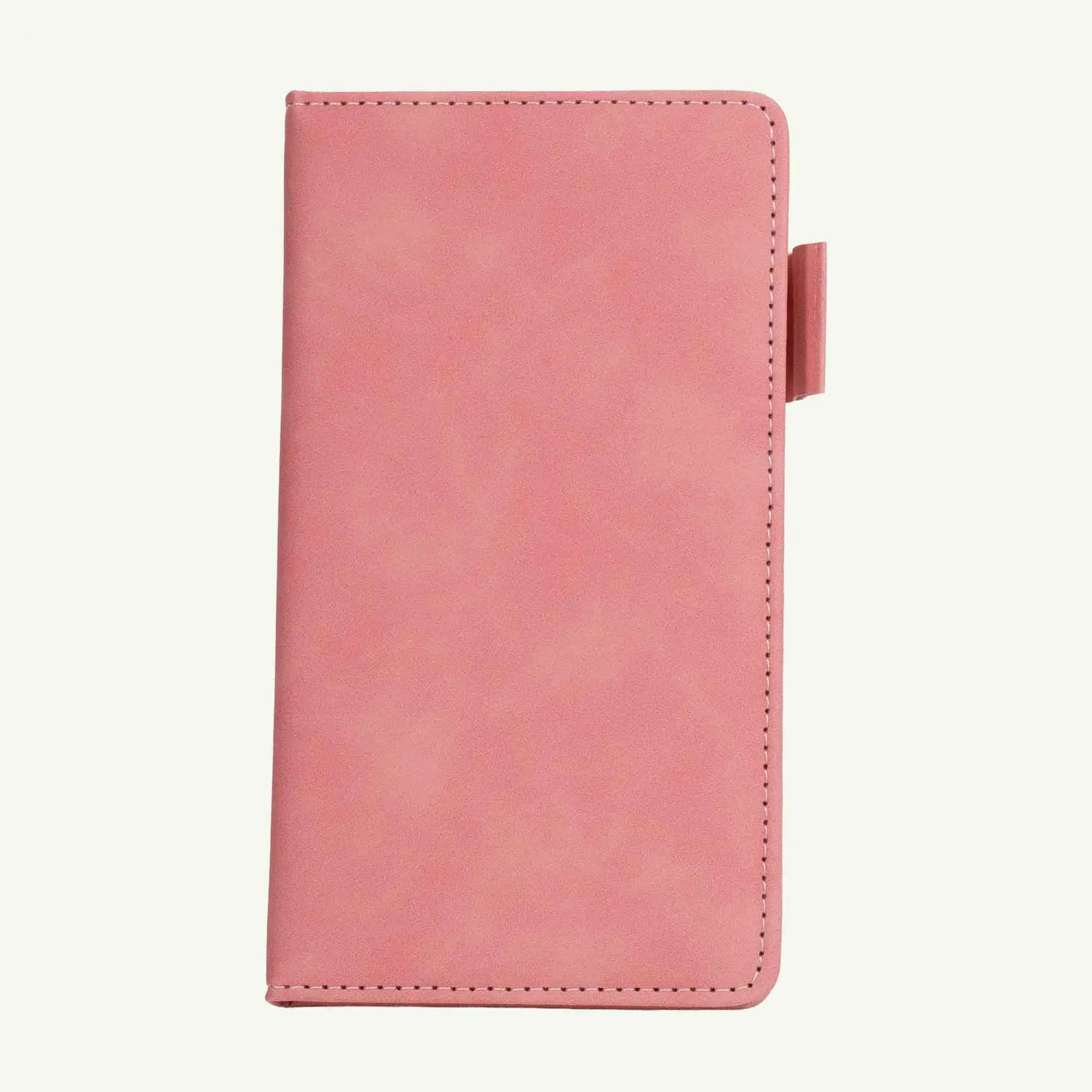Pale Pink A6 Notebook, Luxury Suede Hardcover Journal, 240 Lined Pages