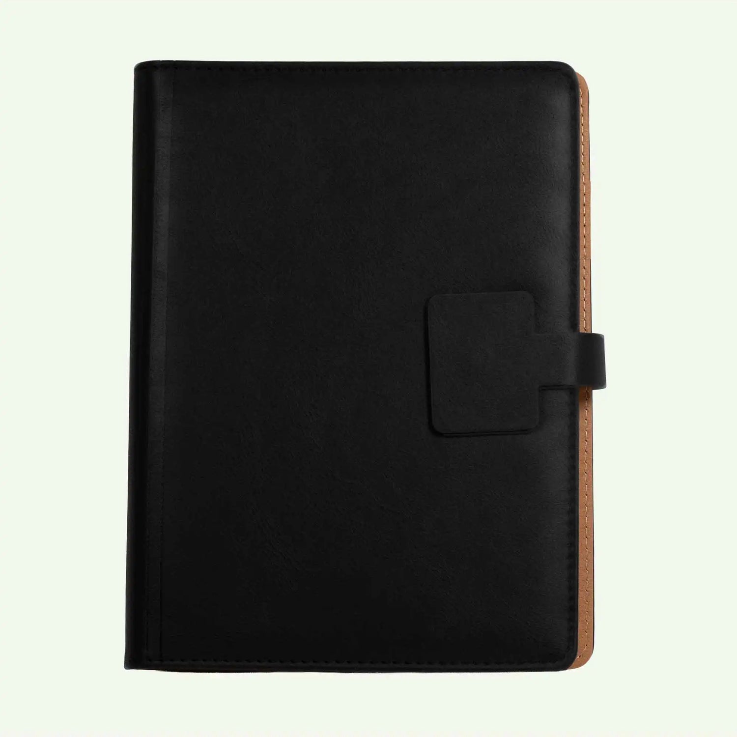Maya Black Vegan Leather Binder Planner