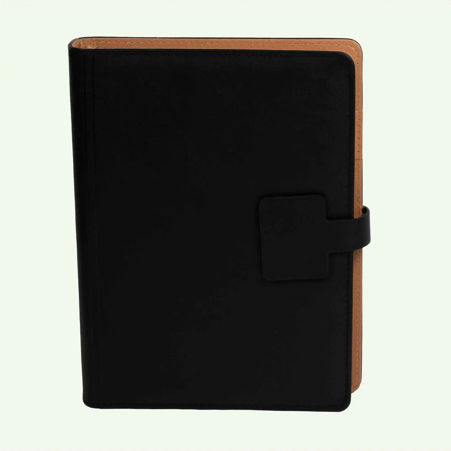Maya Black Vegan Leather Binder Planner
