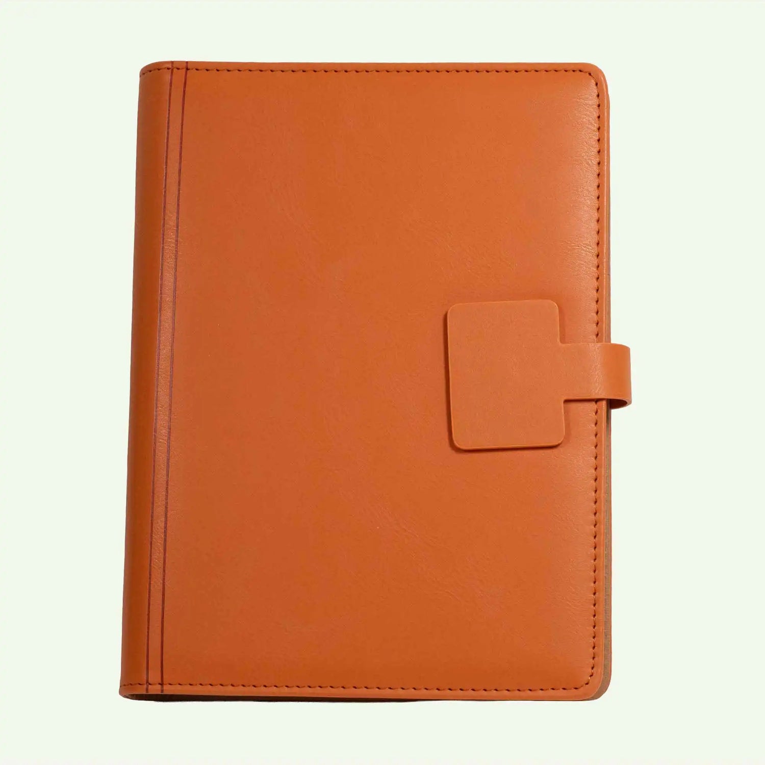Maya Orange Vegan Leather Binder Planner
