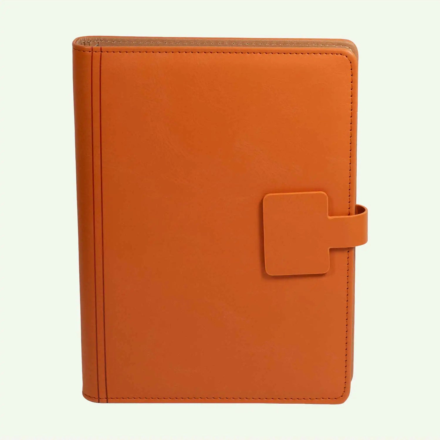 Maya Orange Vegan Leather Binder Planner