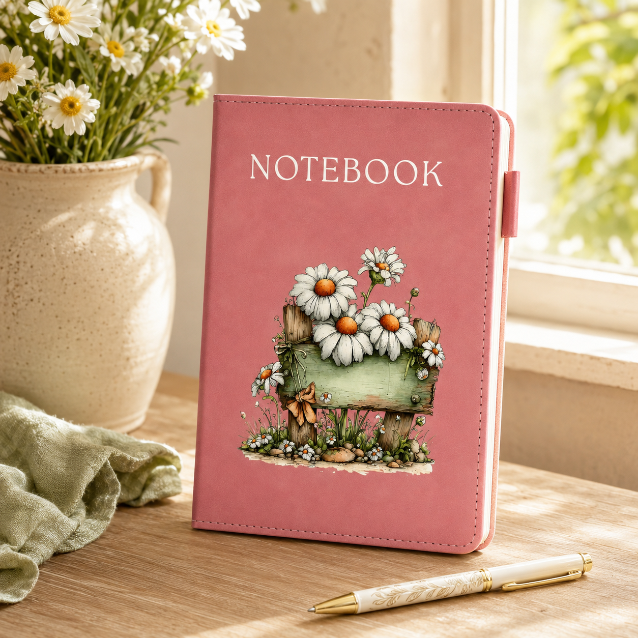 Daisy Garden Sign A5 Lined Notebook