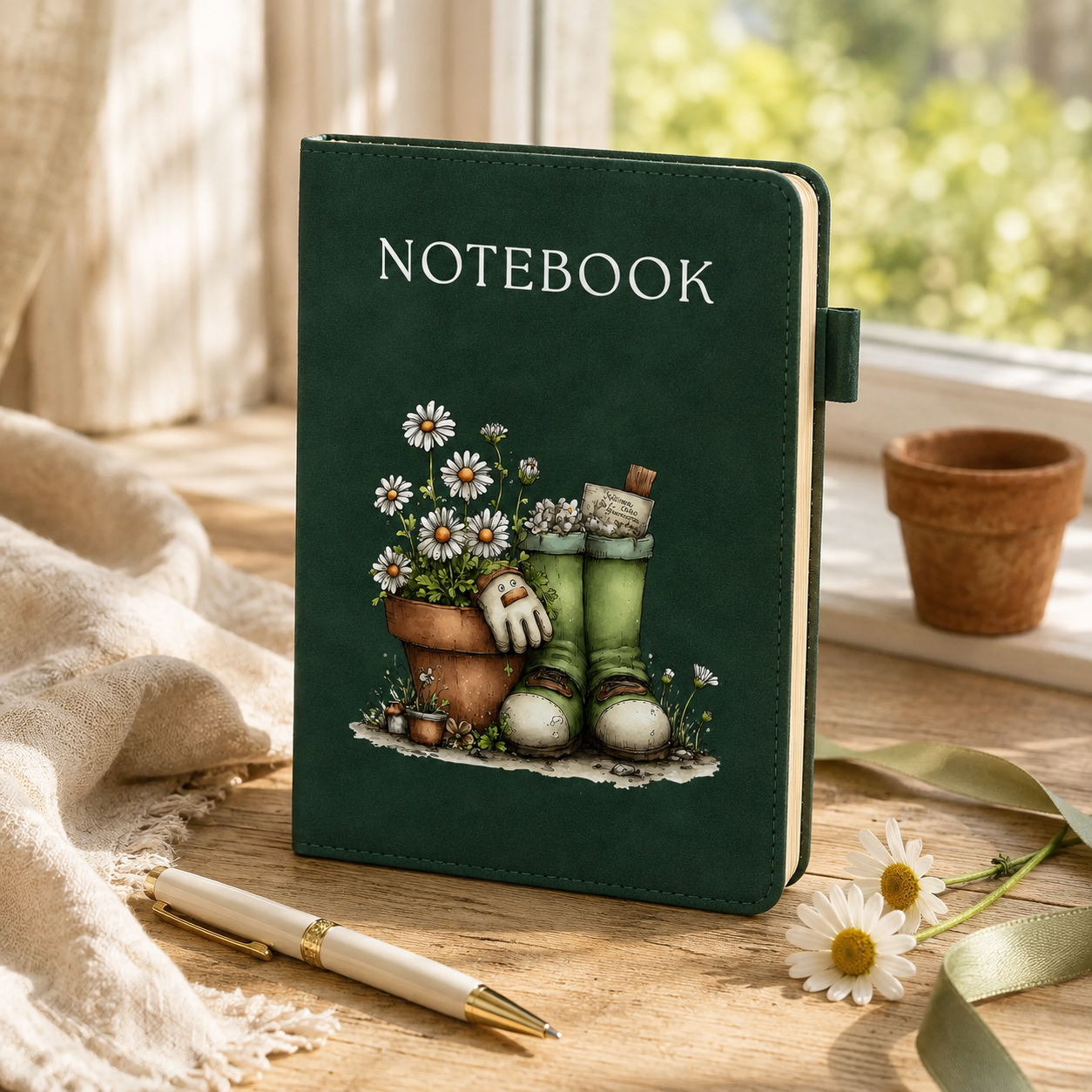 Daisy Gardener’s Boots A5 Lined Notebook