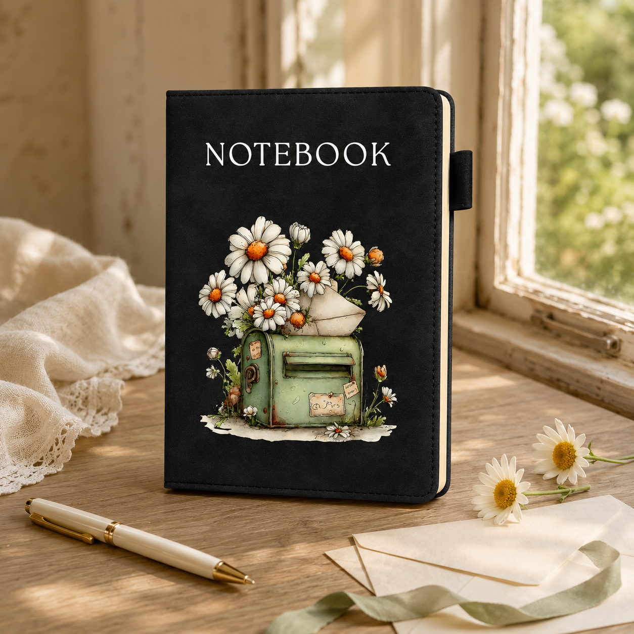 Daisy Cottage Postbox A5 Lined Notebook