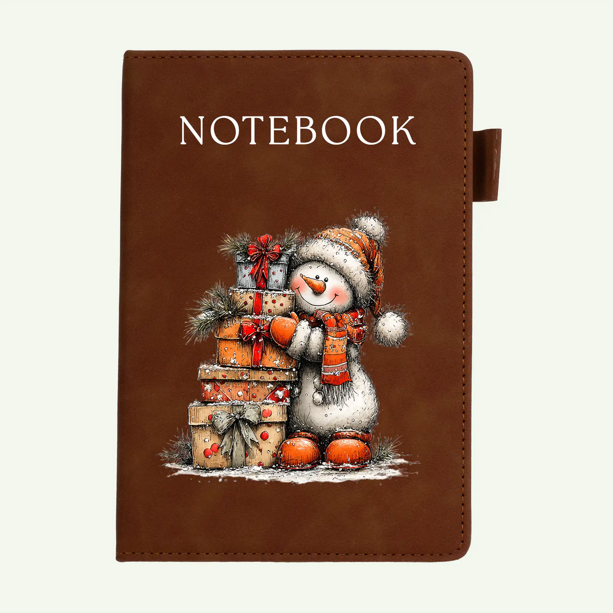 Christmas Snowman’s Gift Stack Notebook