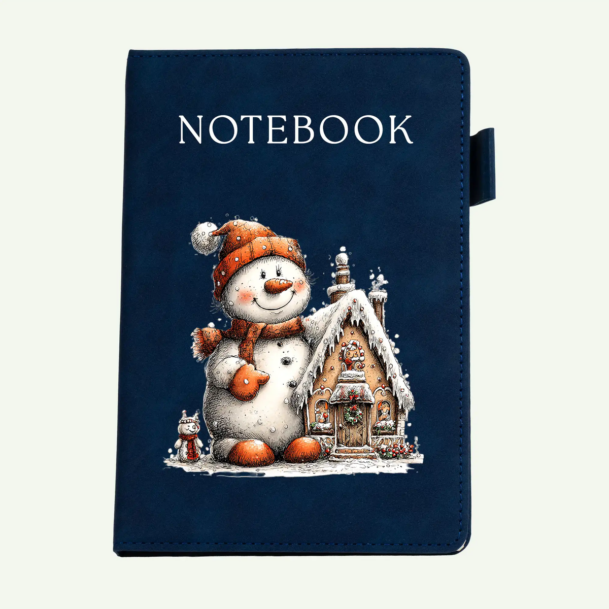 Snowman & Gingerbread House A5 Christmas Notebook