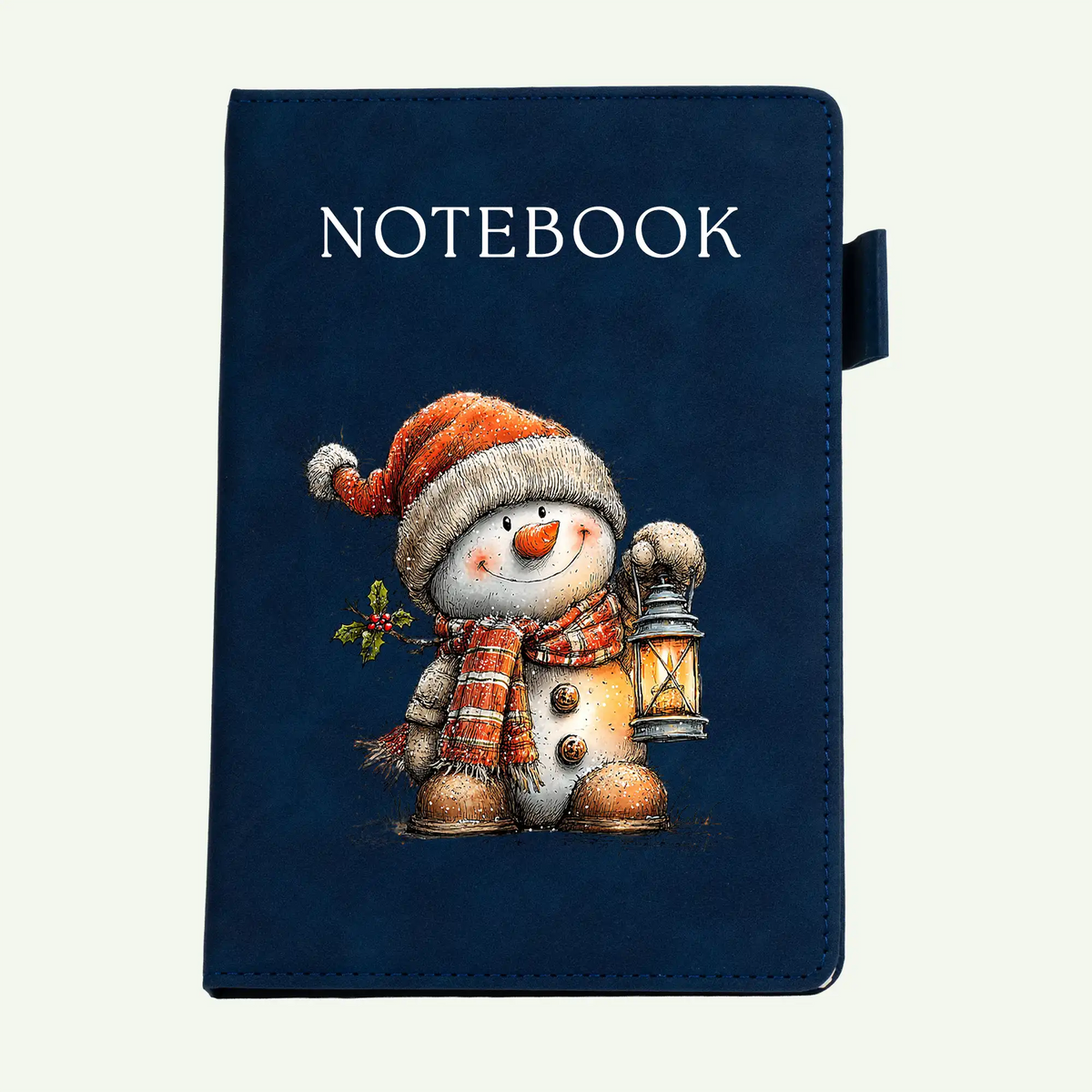 Snowman’s Lantern Glow A5 Christmas Notebook
