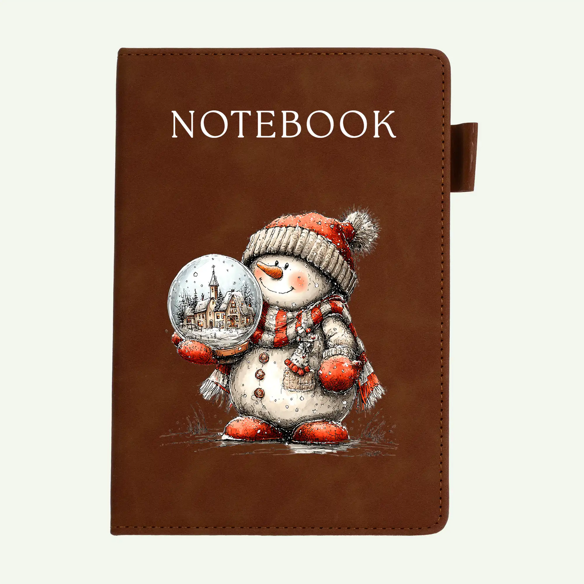 Snowman’s Snow Globe Village A5 Notebook