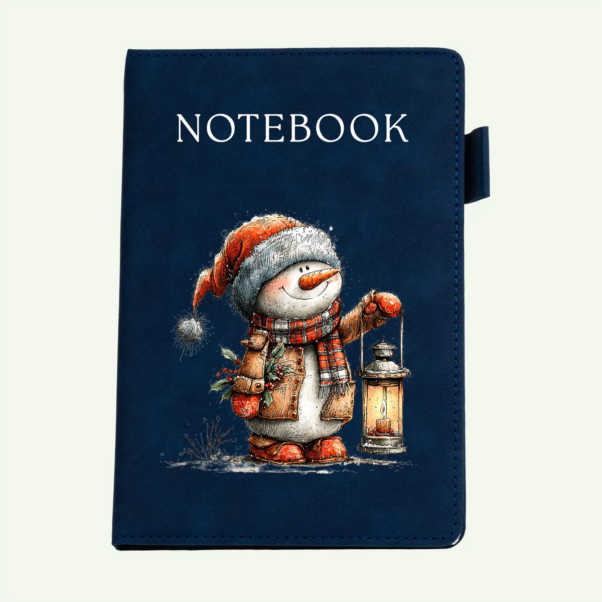 Christmas Snowman’s Lantern Walk A5 Notebook