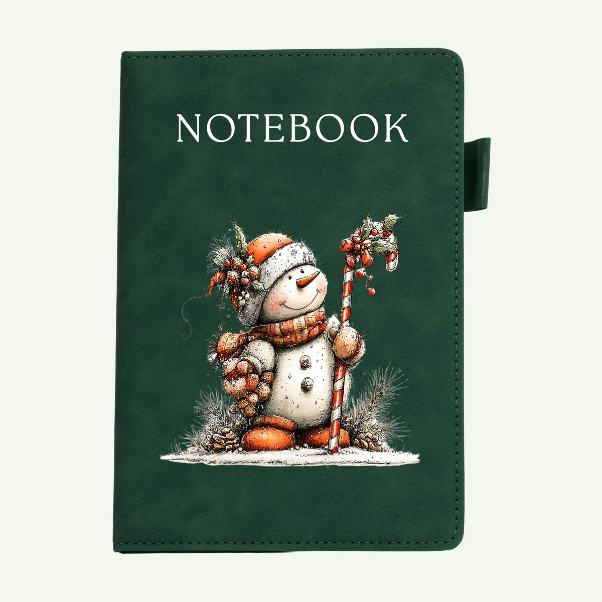 Snowman’s Candy Cane Christmas A5 Notebook