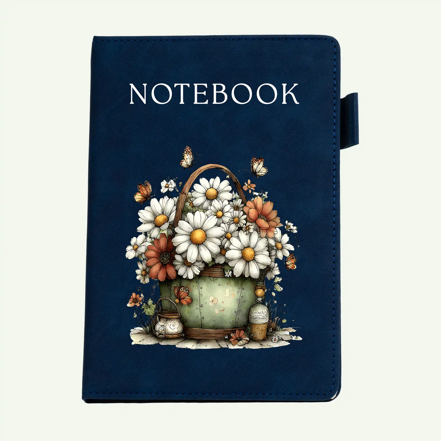 Daisy Basket A5 Suede-Effect Notebook