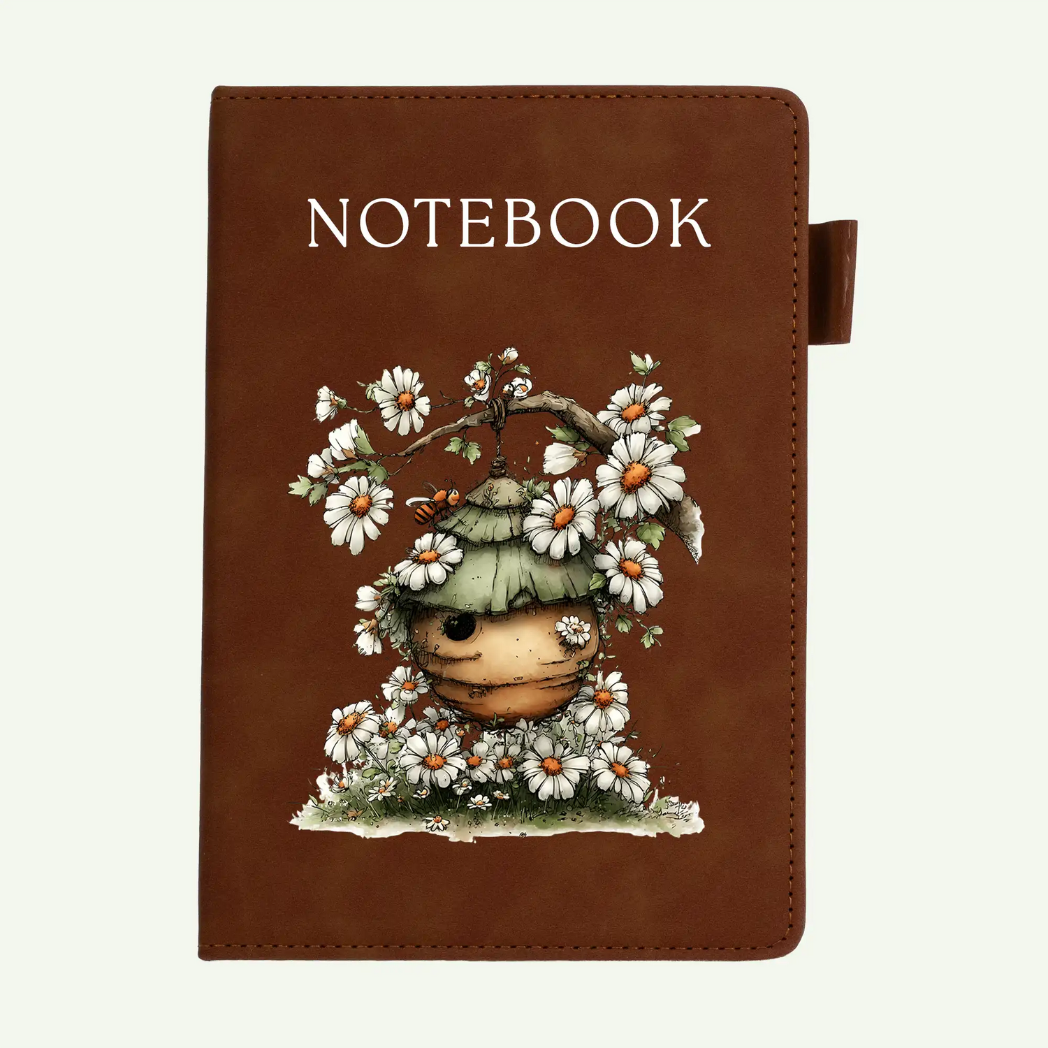 Daisy Beehive A5 Suede-Effect Notebook