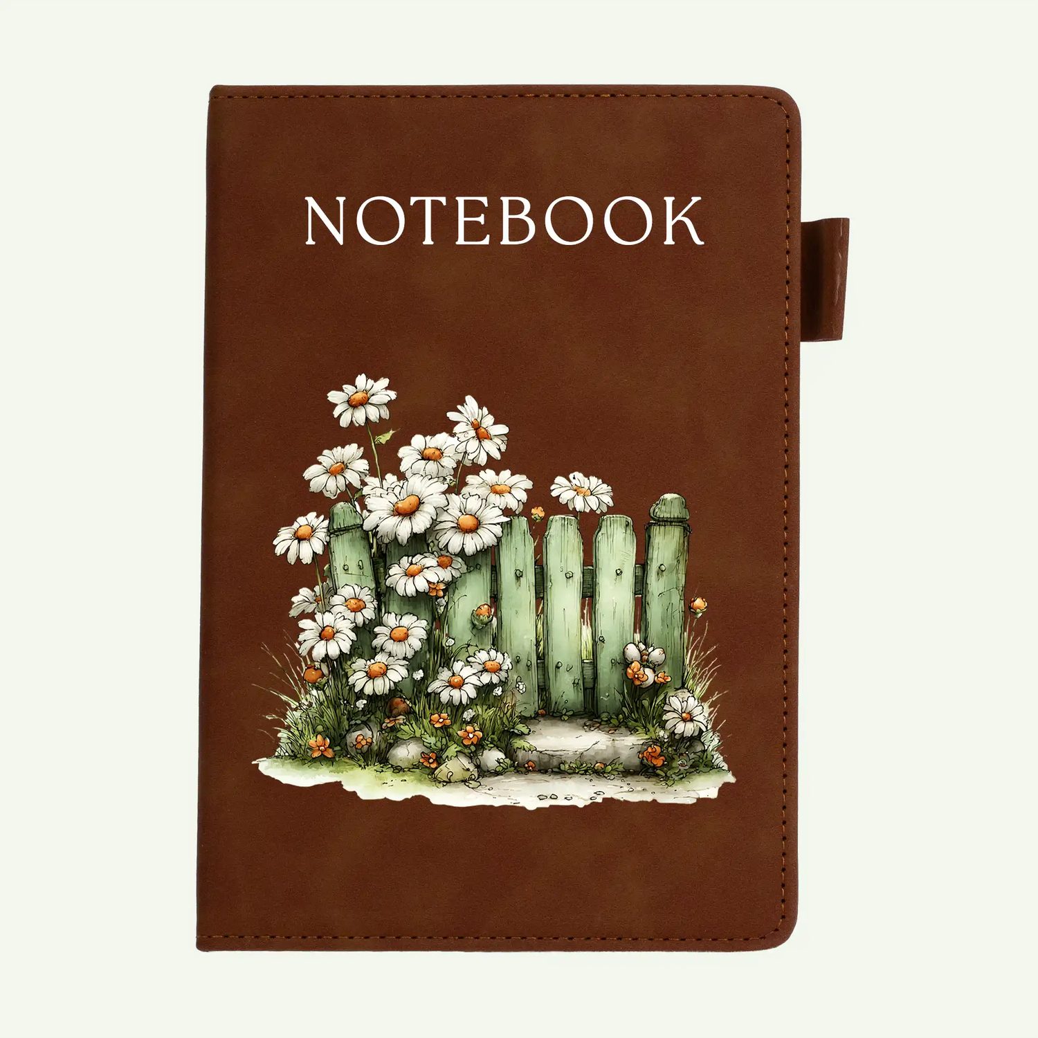 DAISY GARDEN FENCE A5 LINED NOTEBOOK