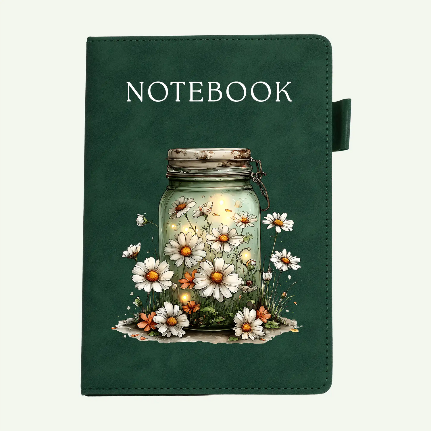 Daisy Glow Mason Jar A5 Lined Notebook