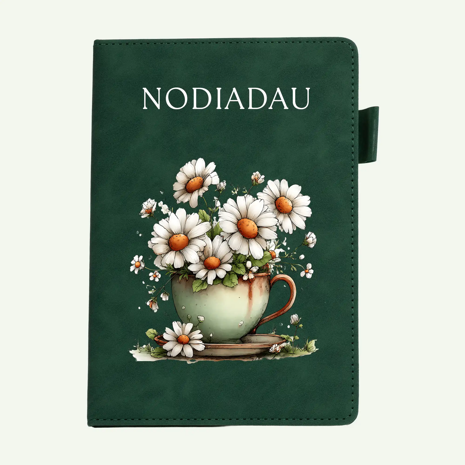 Nodiadau Daisy Teacup Bouquet A5 Welsh Notebook